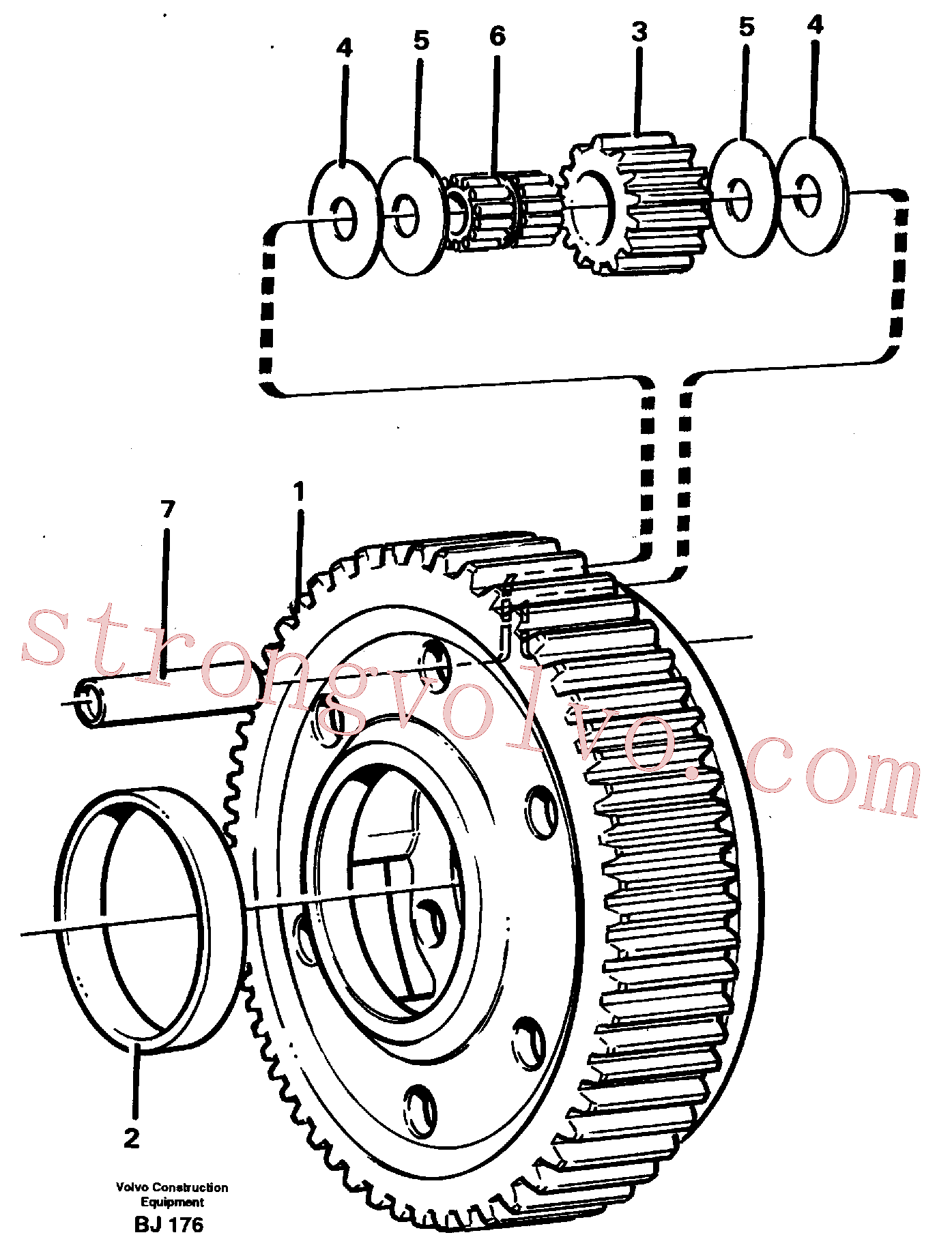 VOE11036935 Volvo Kit de planetários, estágio 5(BJ176 Montagem)
