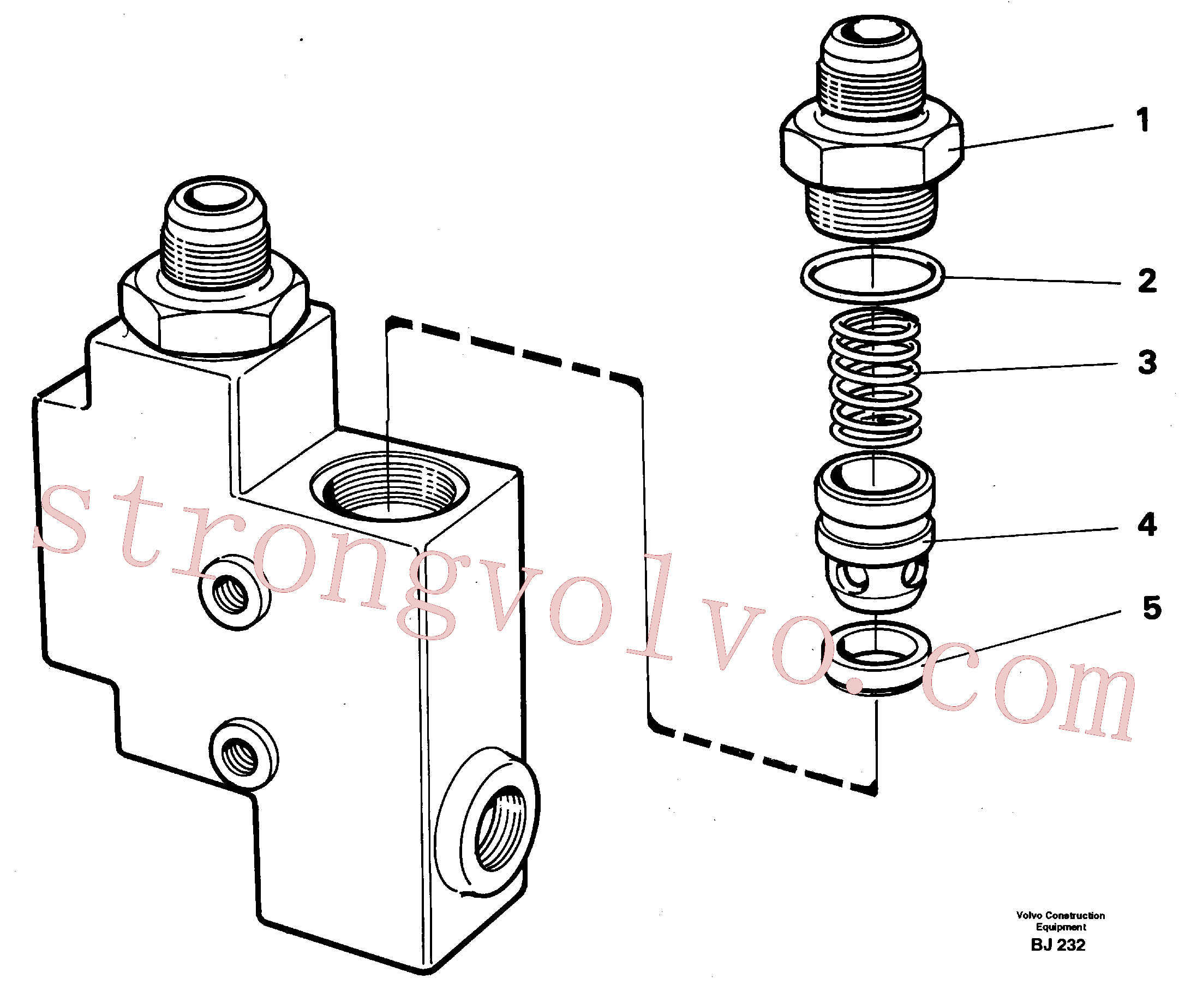 VOE4821795 Volvo Válvula de retenção(BJ232 Montagem)
