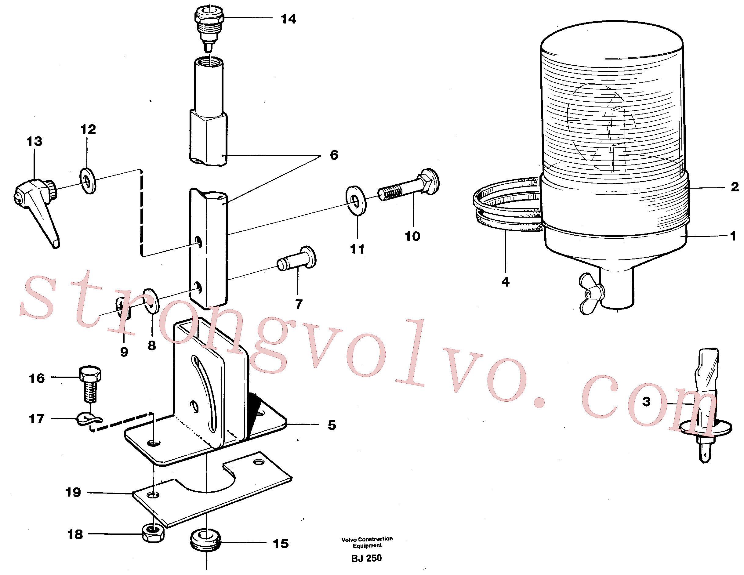 VOE955899 Volvo Farol rotativo(BJ250 Montagem)