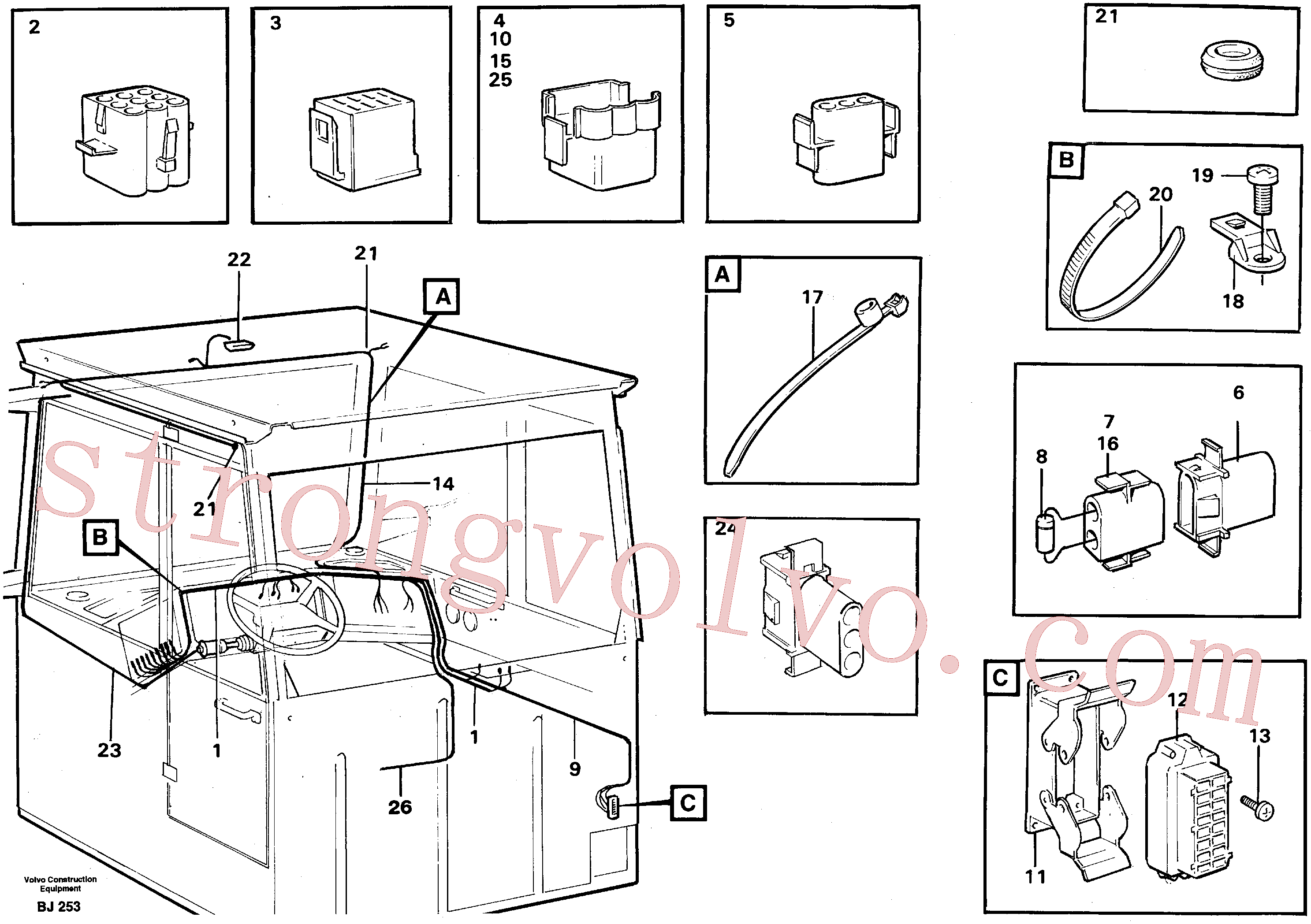 VOE14214588 Volvo Cablagem, cabina(BJ253 Montagem)