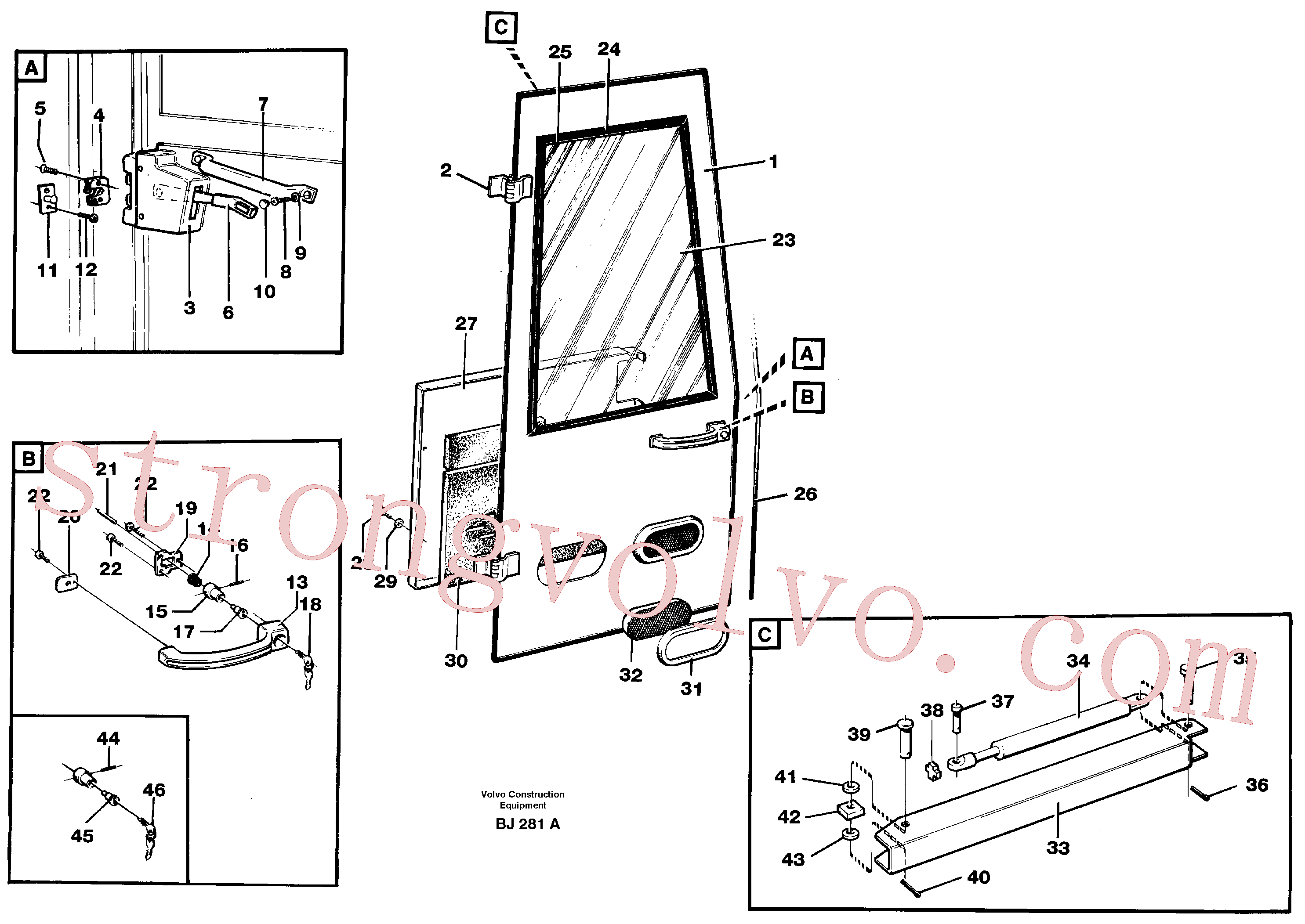 VOE907847 Volvo Porta(BJ281A Montagem)