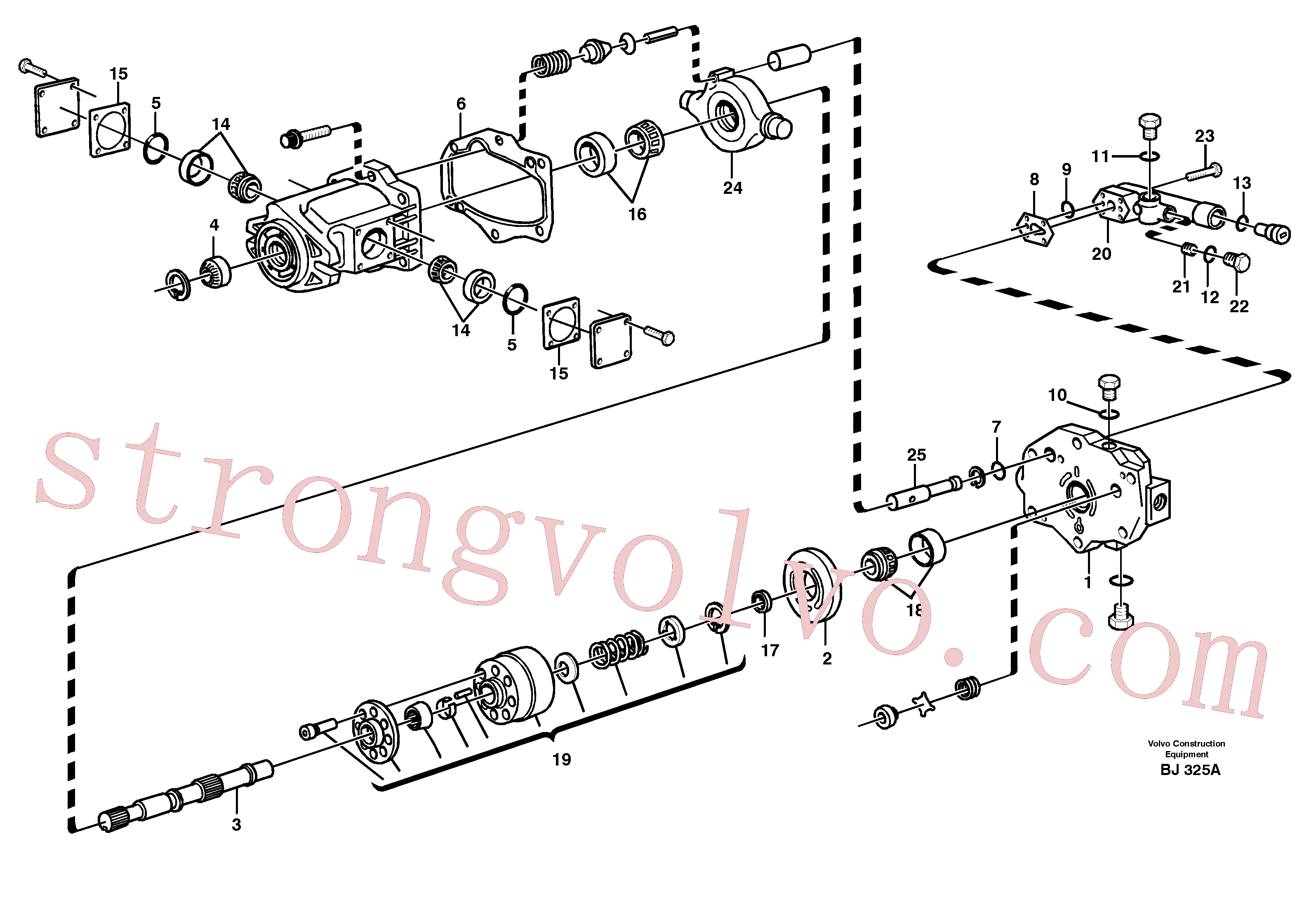 VOE6212176 Volvo Bomba hidráulica(BJ325A Montagem)