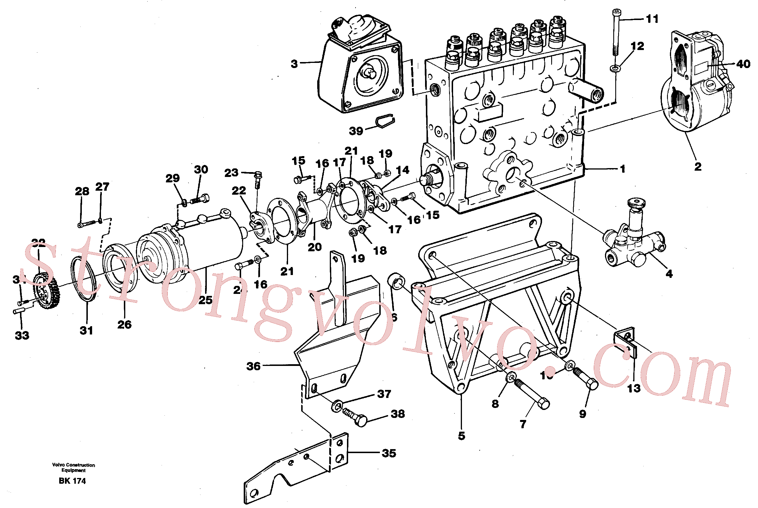 VOE955567 Volvo Bomba de injecção do combustível com acessórios(BK174 Montagem)