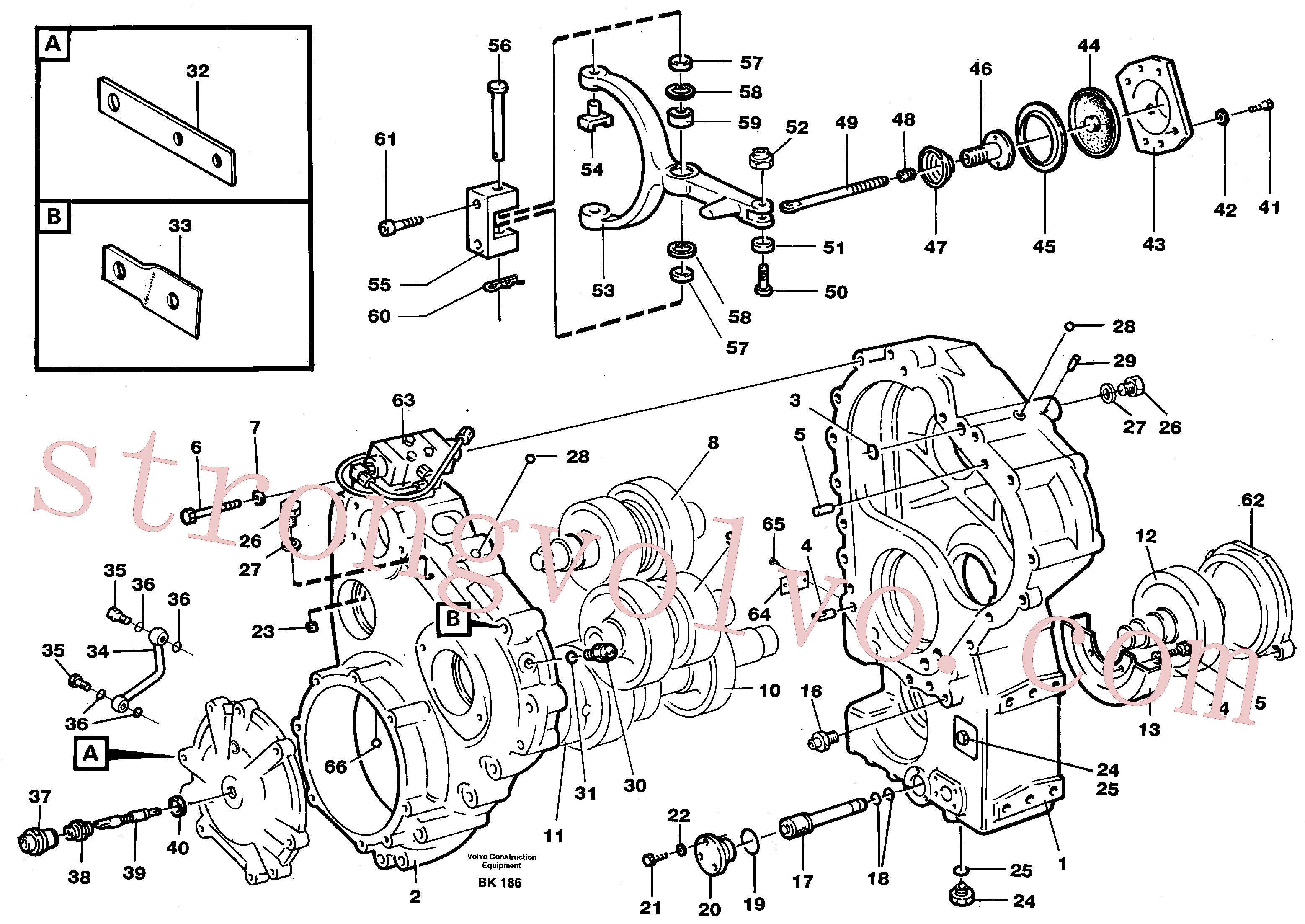 VOE11037985 Volvo Caixa de velocidades de transferência(BK186 Montagem)