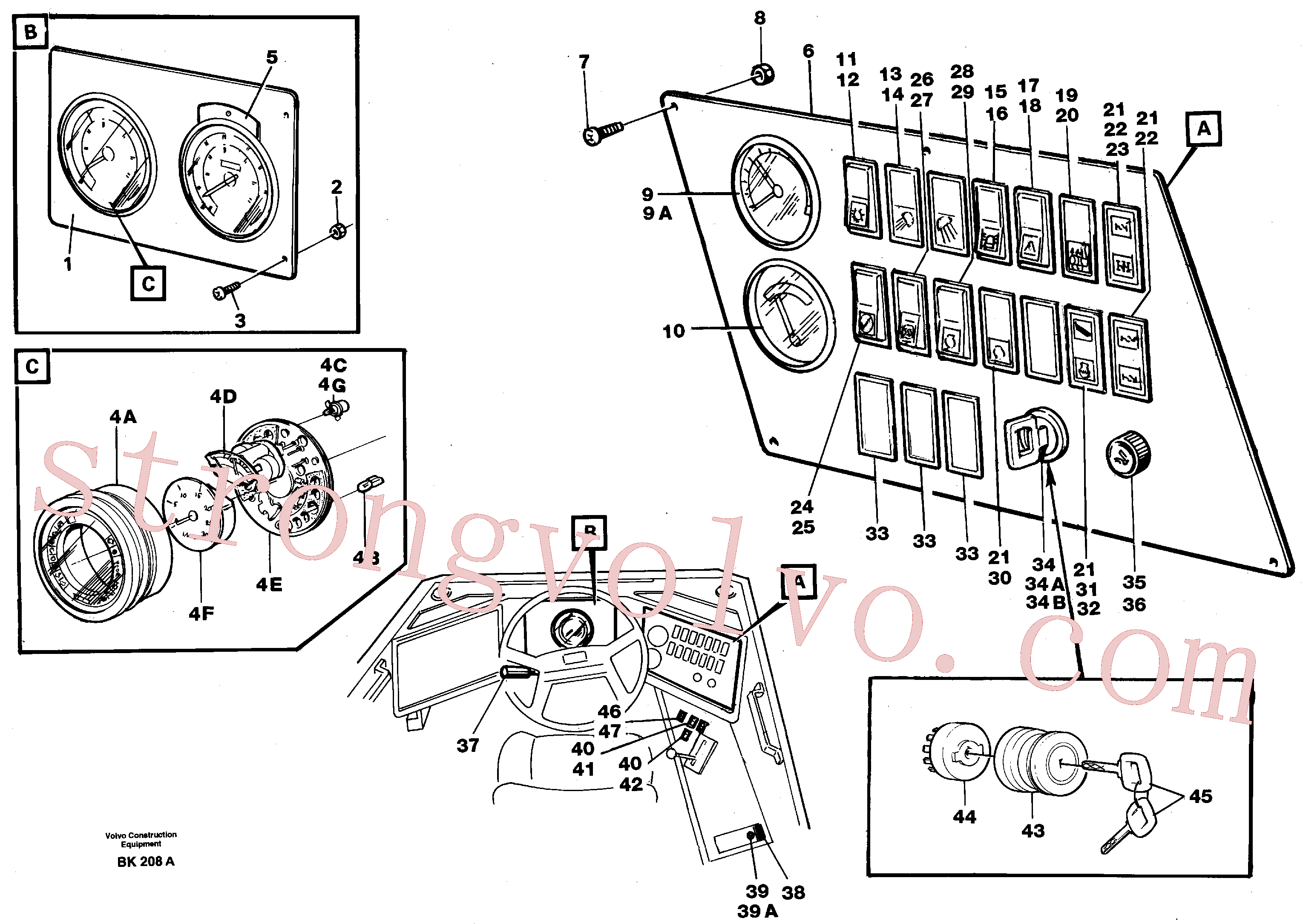 VOE4803465 Volvo Painel de instrumentos(BK208A Montagem)