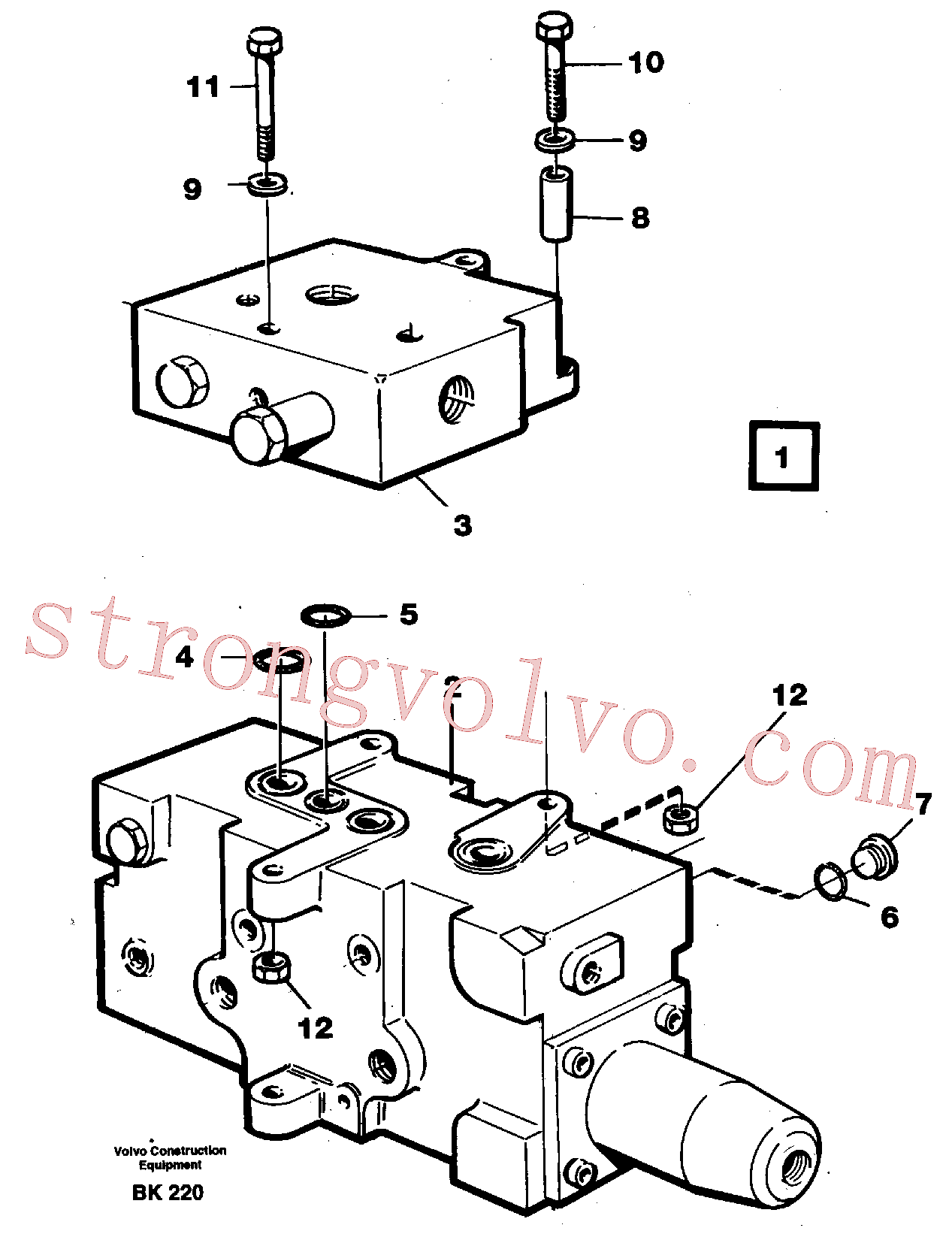 VOE13970959 Volvo Unidade da direcção(BK220 Montagem)