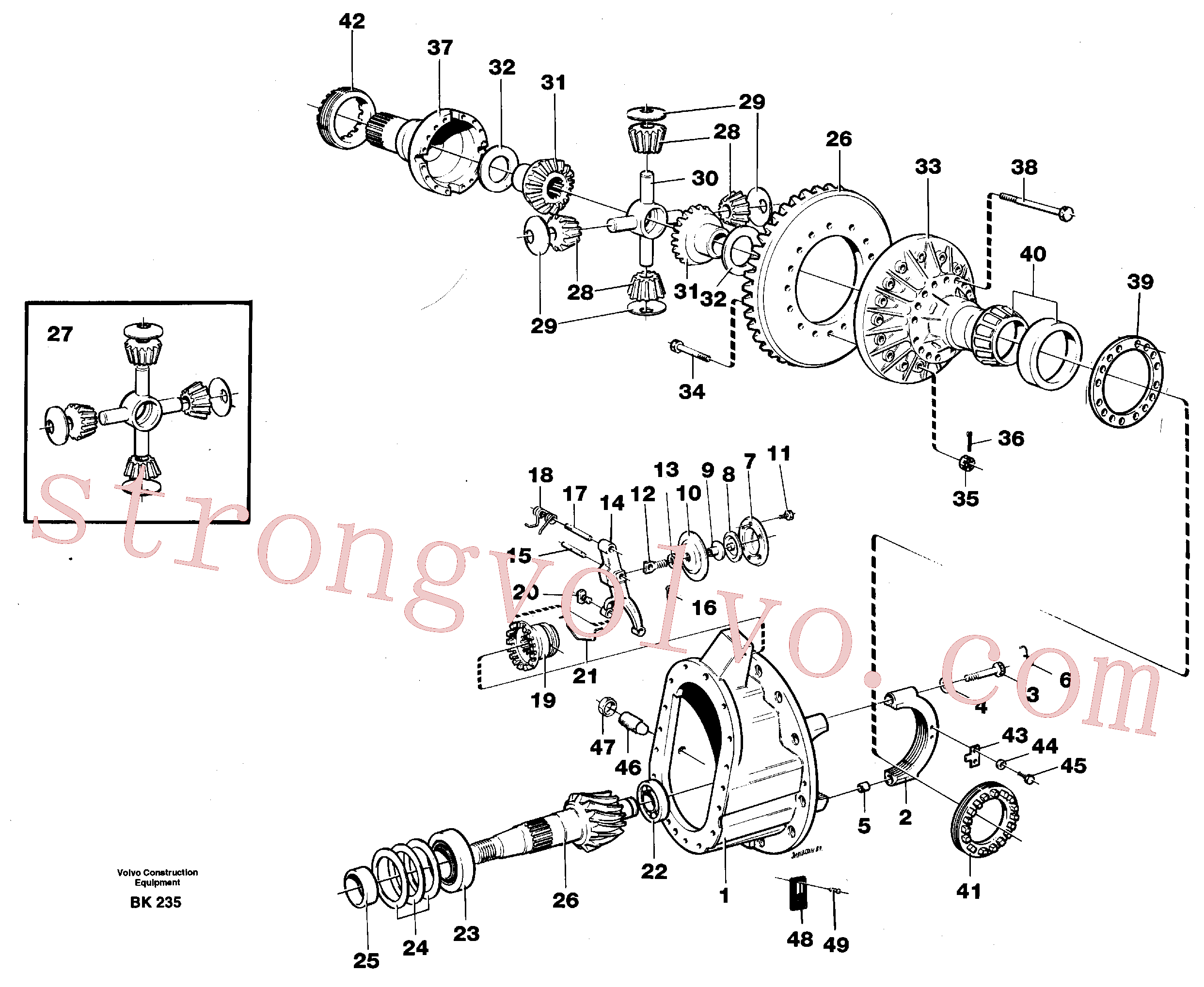 VOE1522083 Volvo Transmissão final(BK235 Montagem)