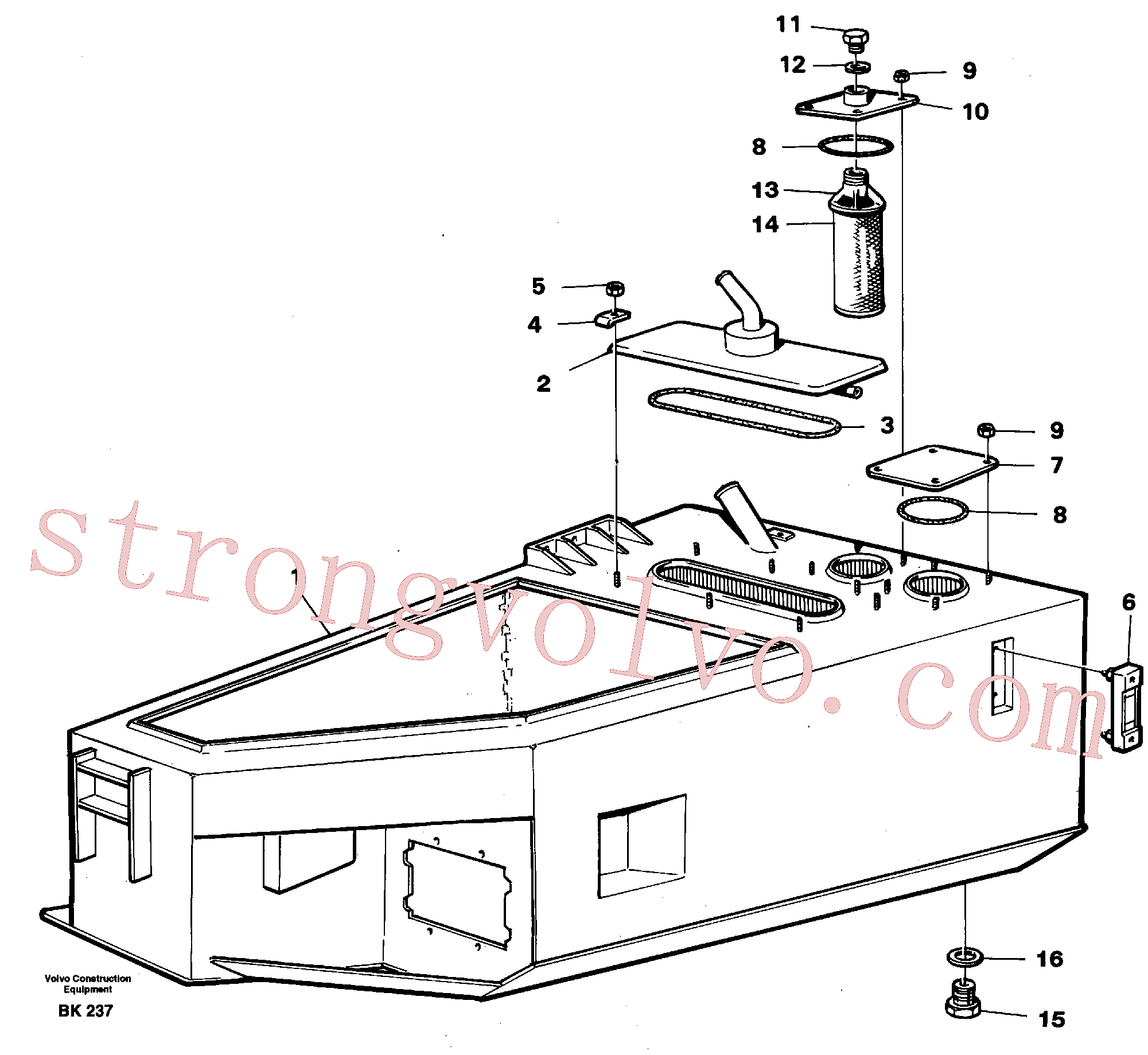 VOE11026934 Volvo Depósito de óleo hidráulico(BK237 Montagem)