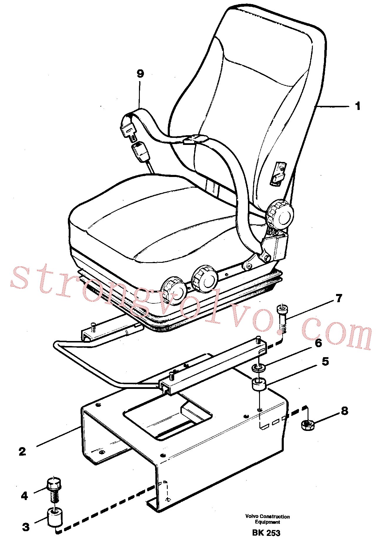 VOE11055612 Volvo Banco do operador com acessórios(BK253 Montagem)