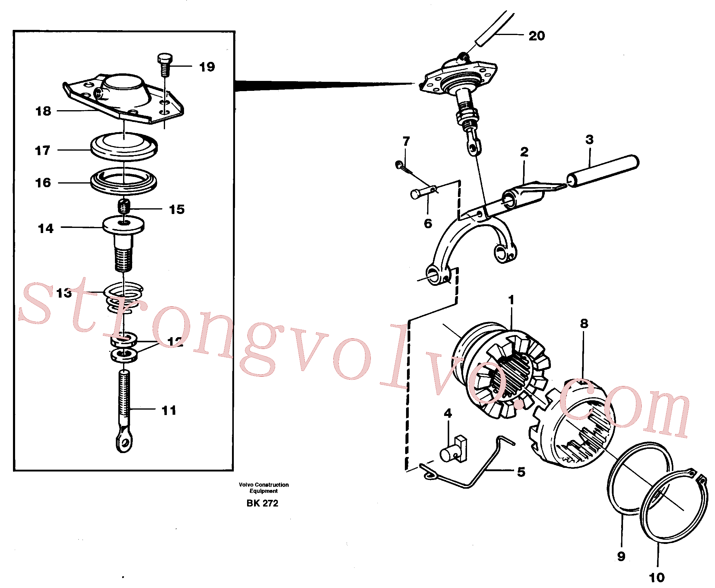 VOE7383988 Volvo Bloqueio diferencial(BK272 Montagem)