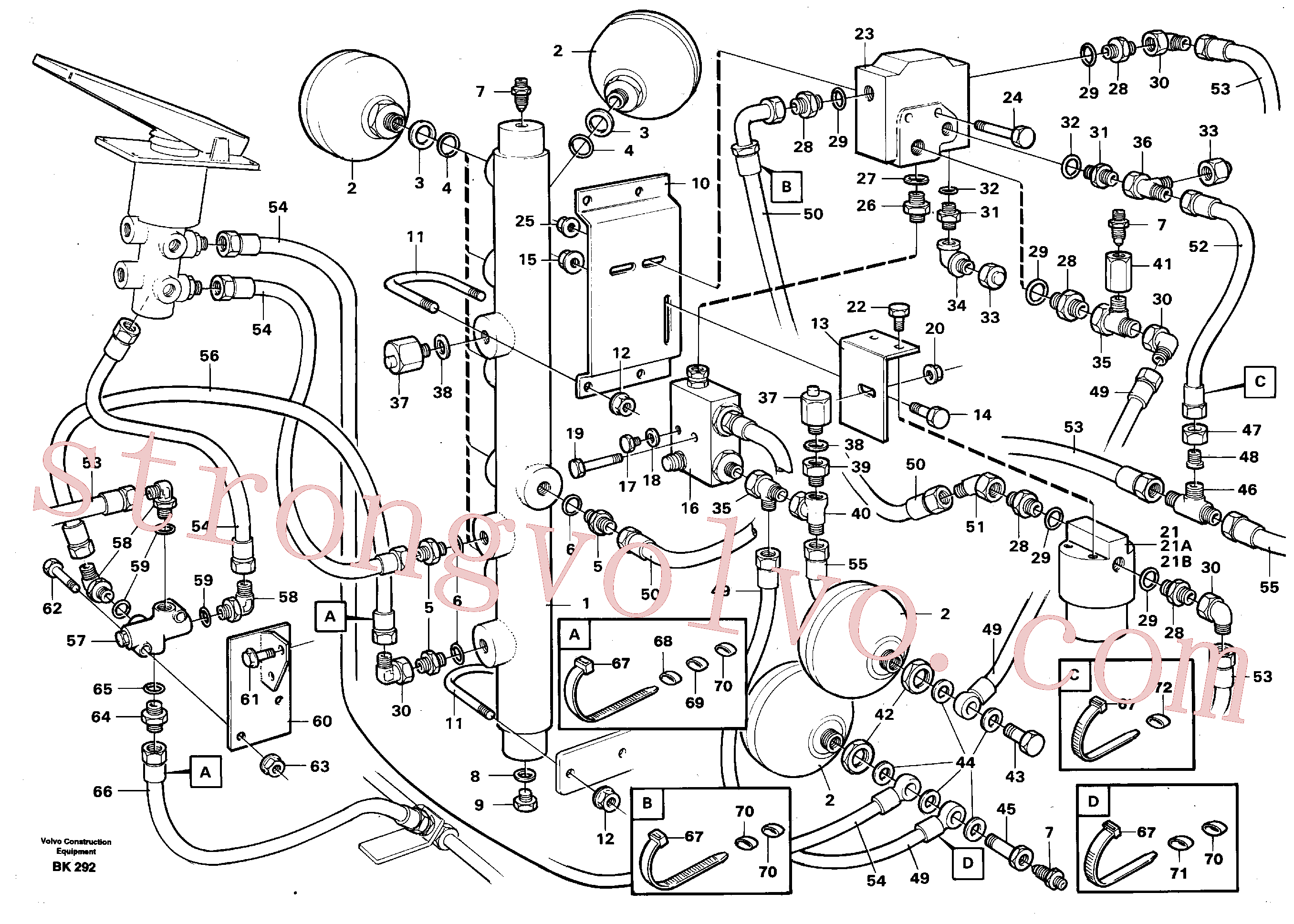VOE11993535 Volvo Sistema de travão hidráulico, unidade do motor(BK292 Montagem)