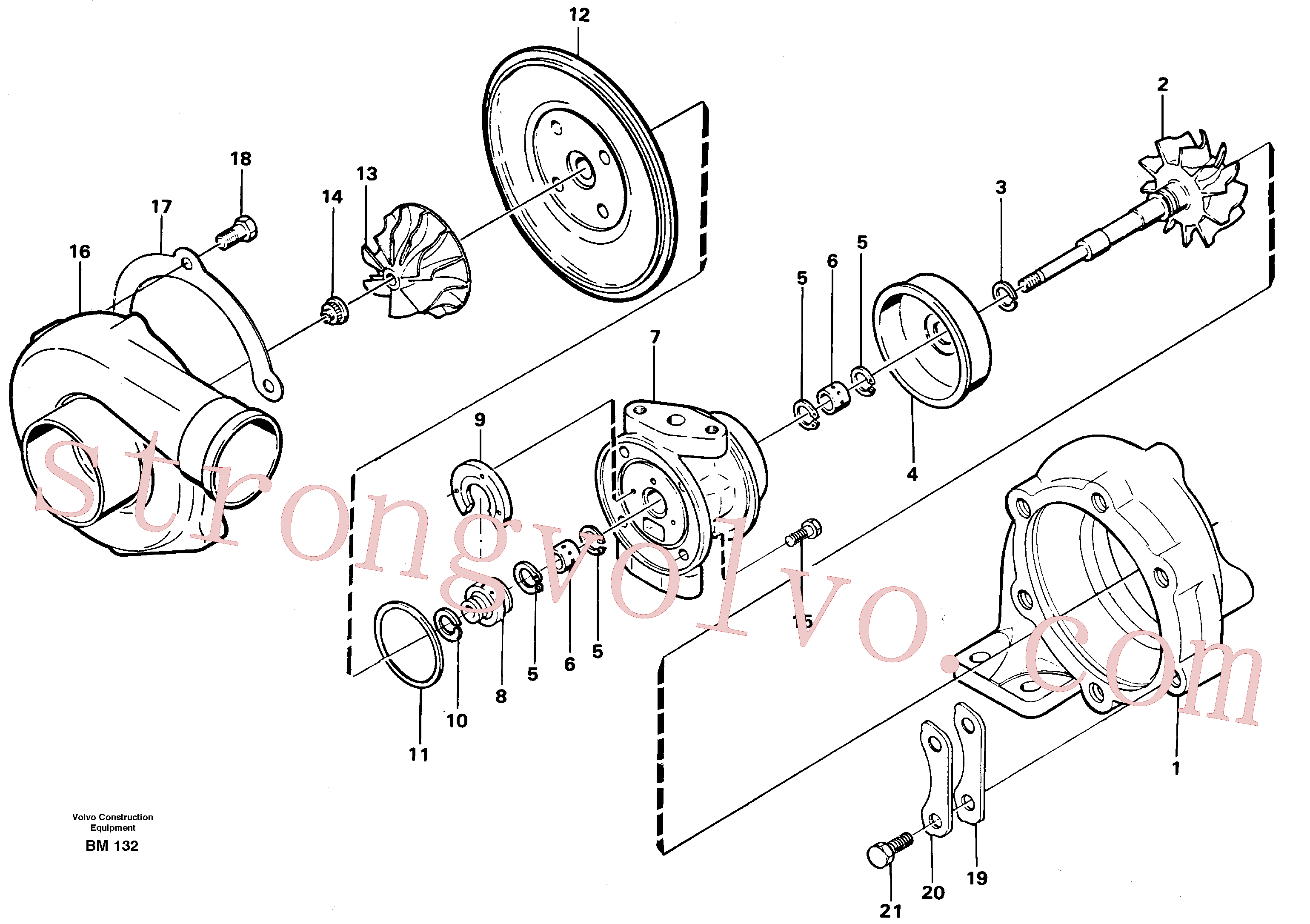 VOE466485 Volvo Turbocompressor(BM132 Montagem)
