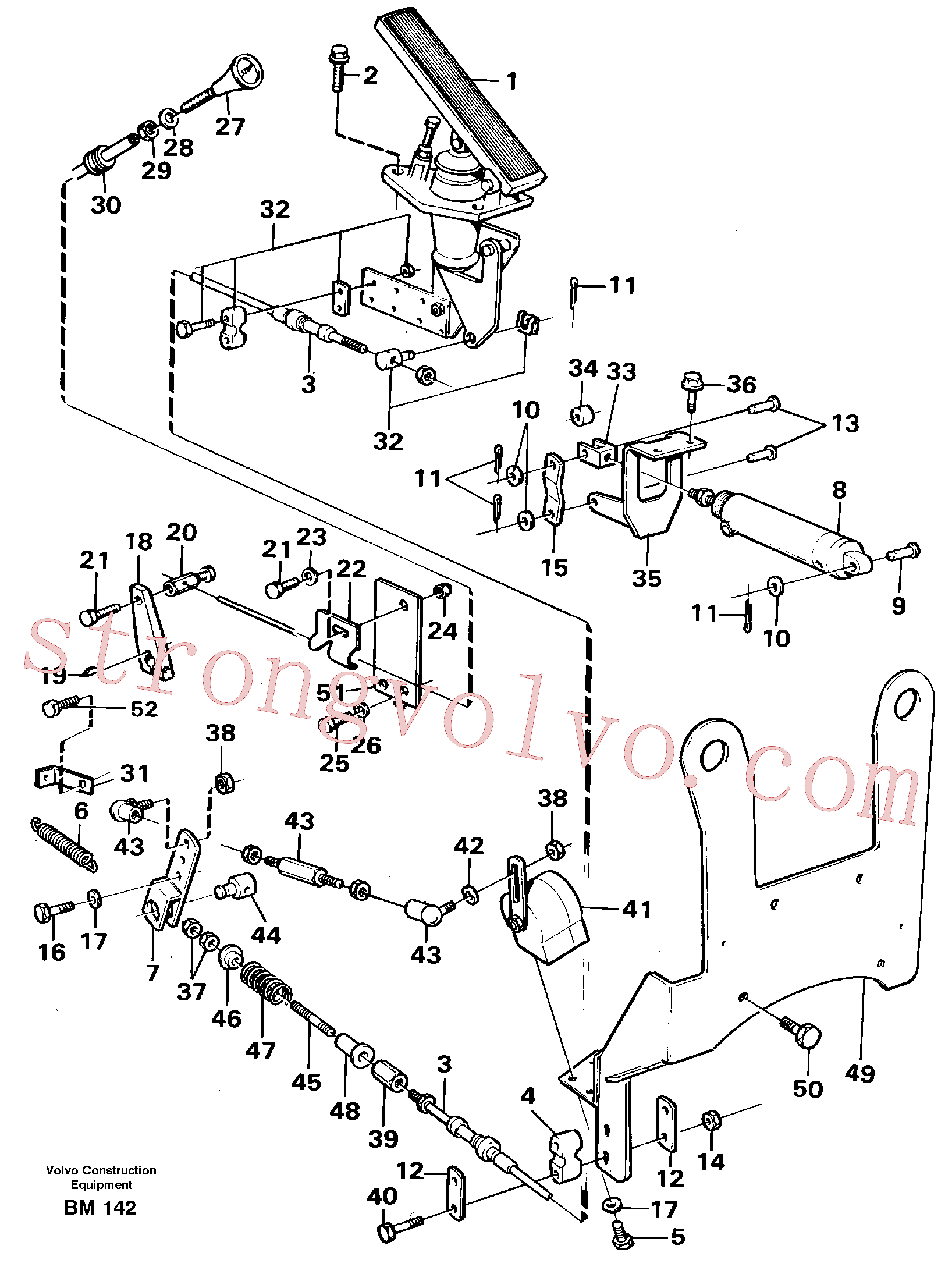 SA9321-20812 Volvo Comando do regulador(BM142 Montagem)
