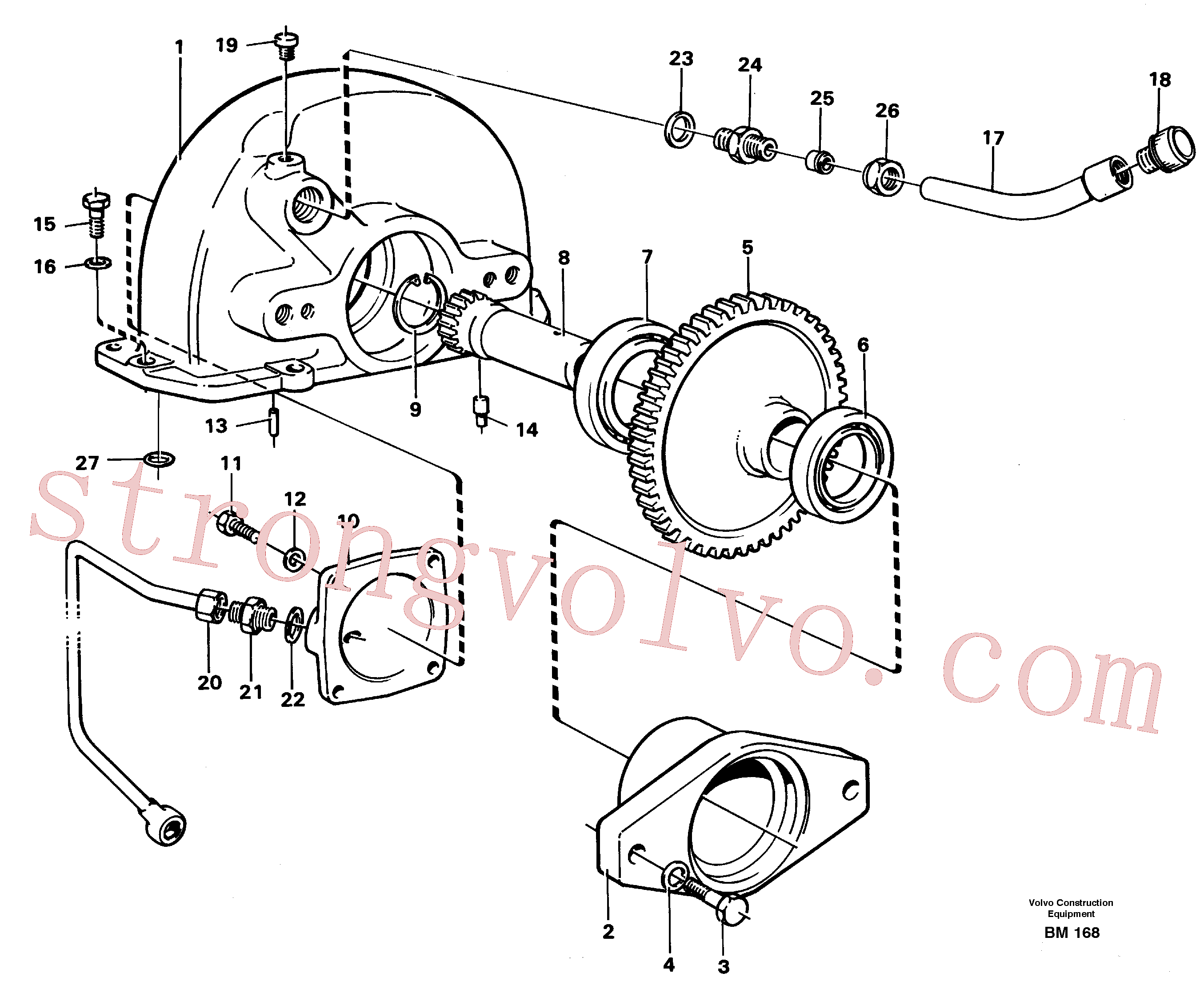 VOE7192566 Volvo Accionamento da bomba(BM168 Montagem)