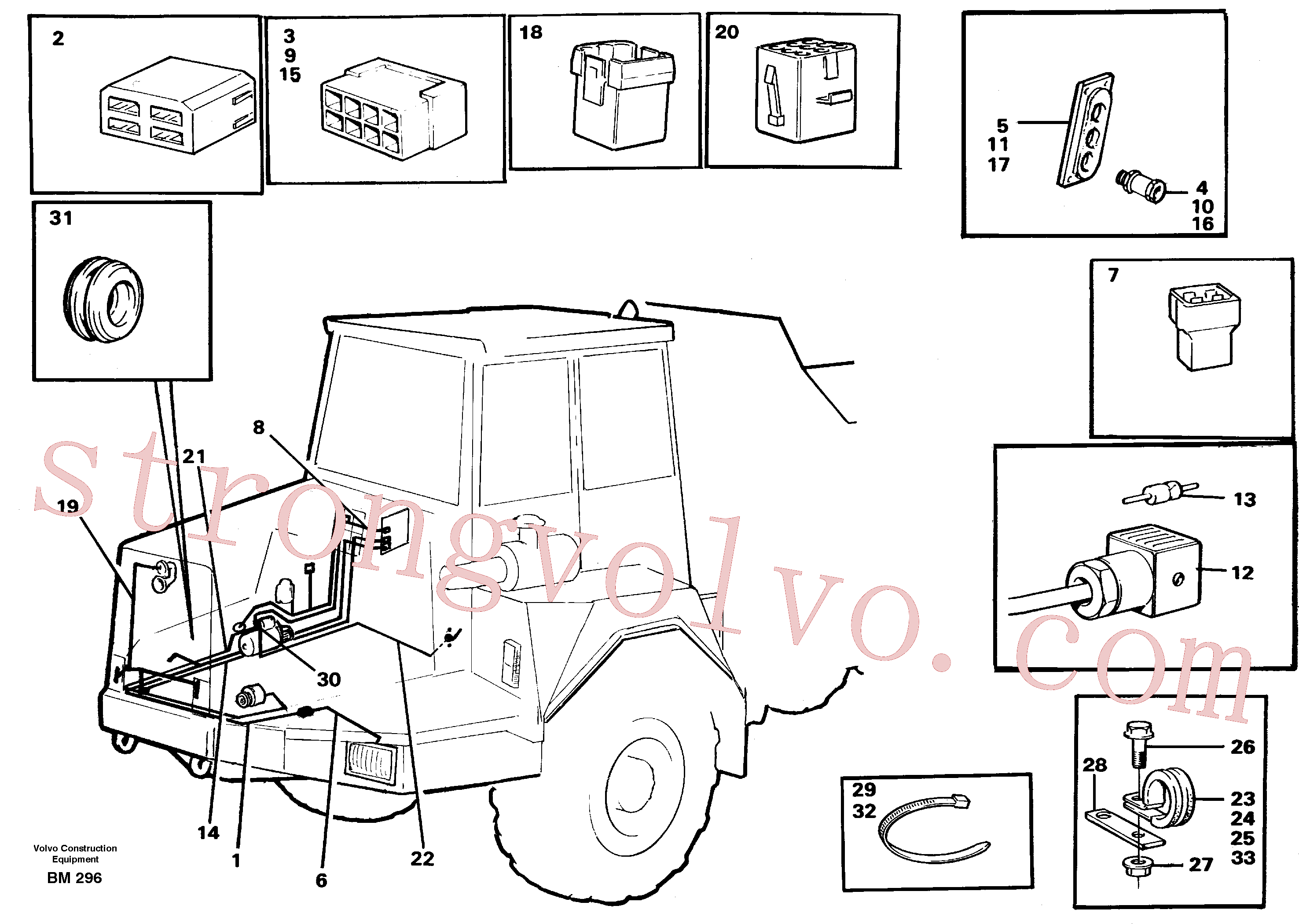 VOE952641 Volvo Cablagens, dianteiras(BM296 Montagem)