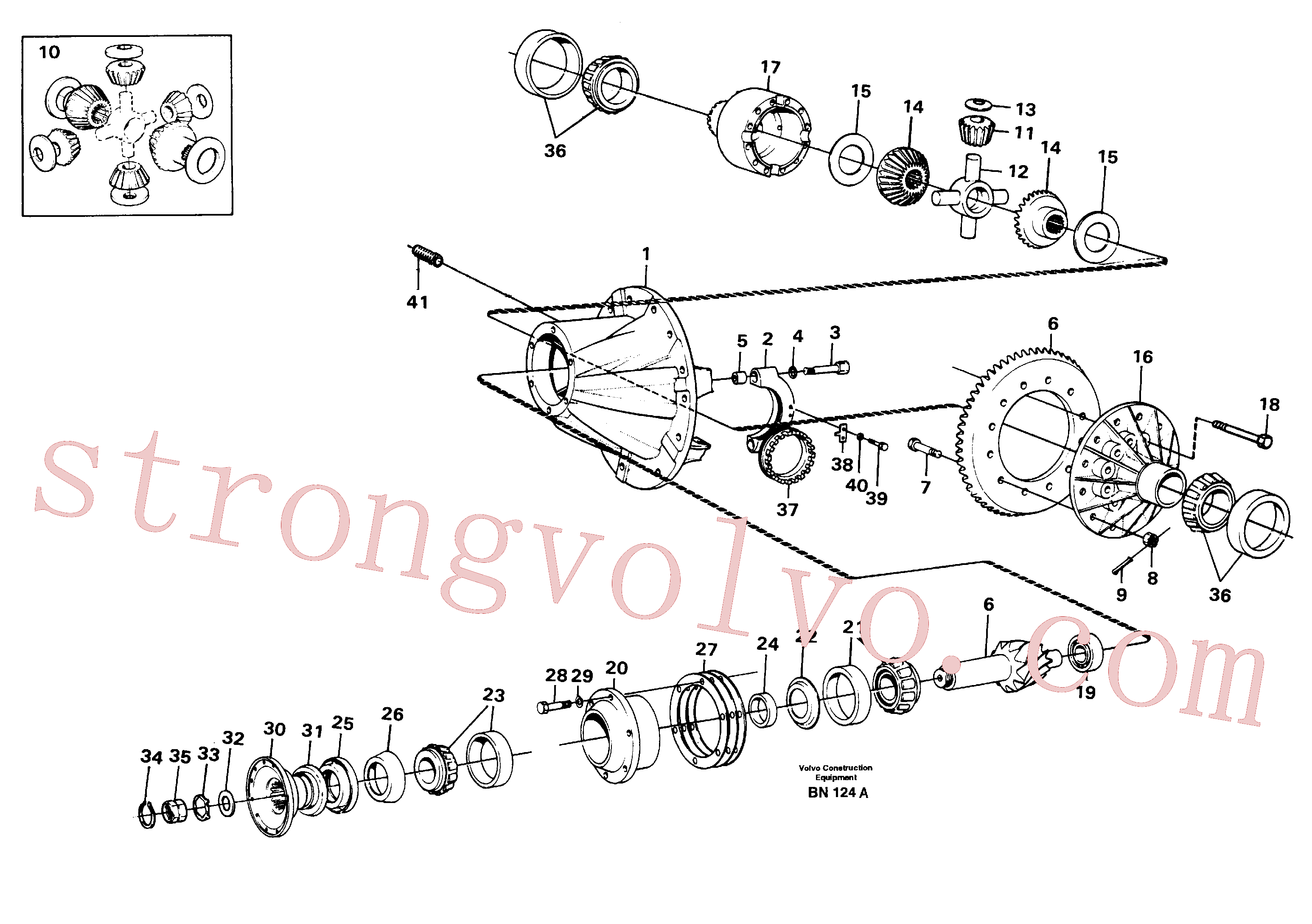 VOE907862 Volvo Transmissão final(BN124A Montagem)