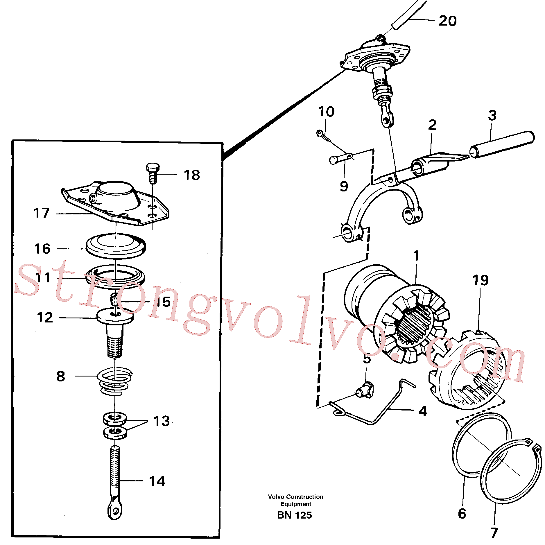 VOE7383988 Volvo Bloqueio diferencial(BN125 Montagem)