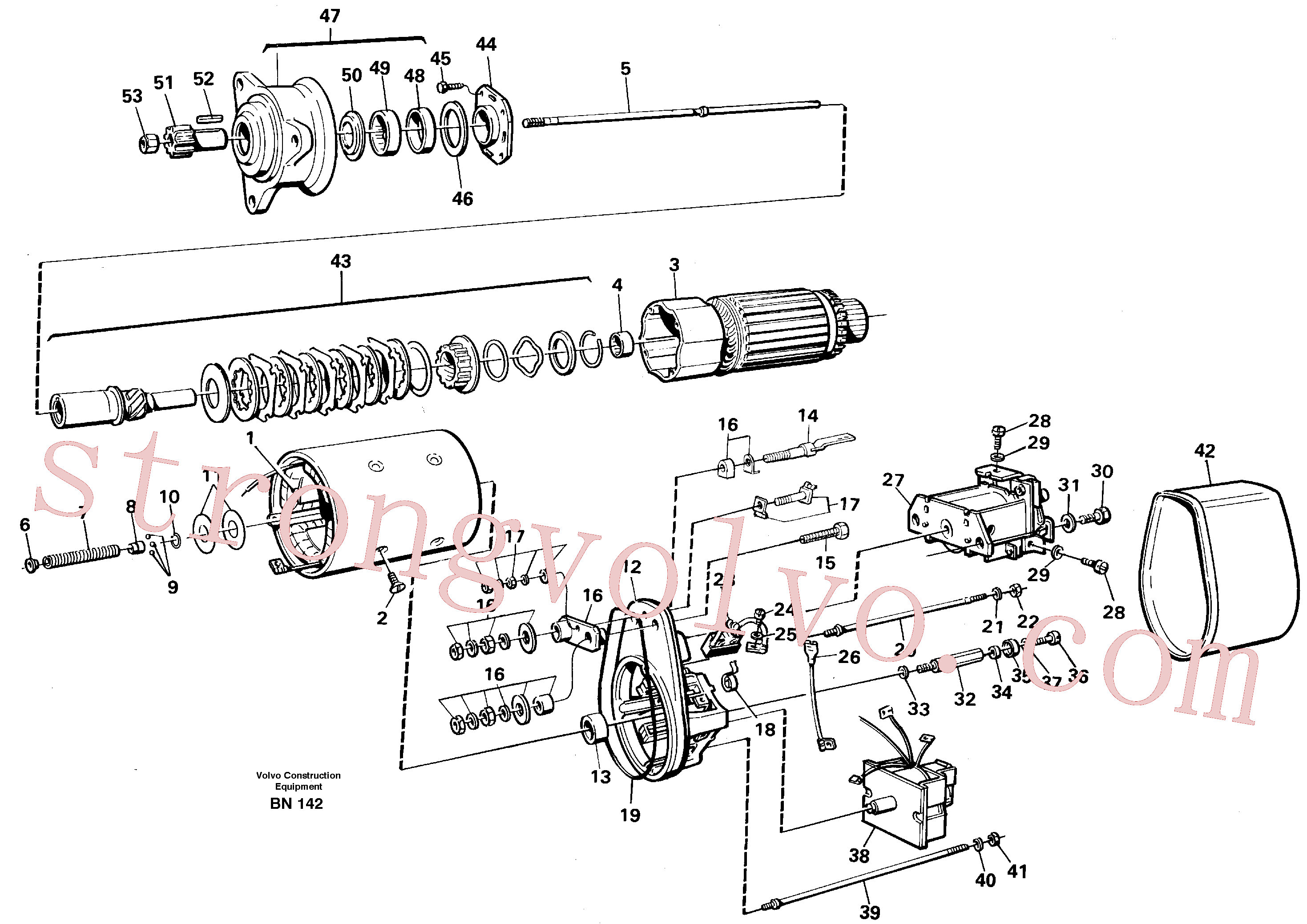 VOE956094 Volvo Motor de arranque(BN142 Montagem)