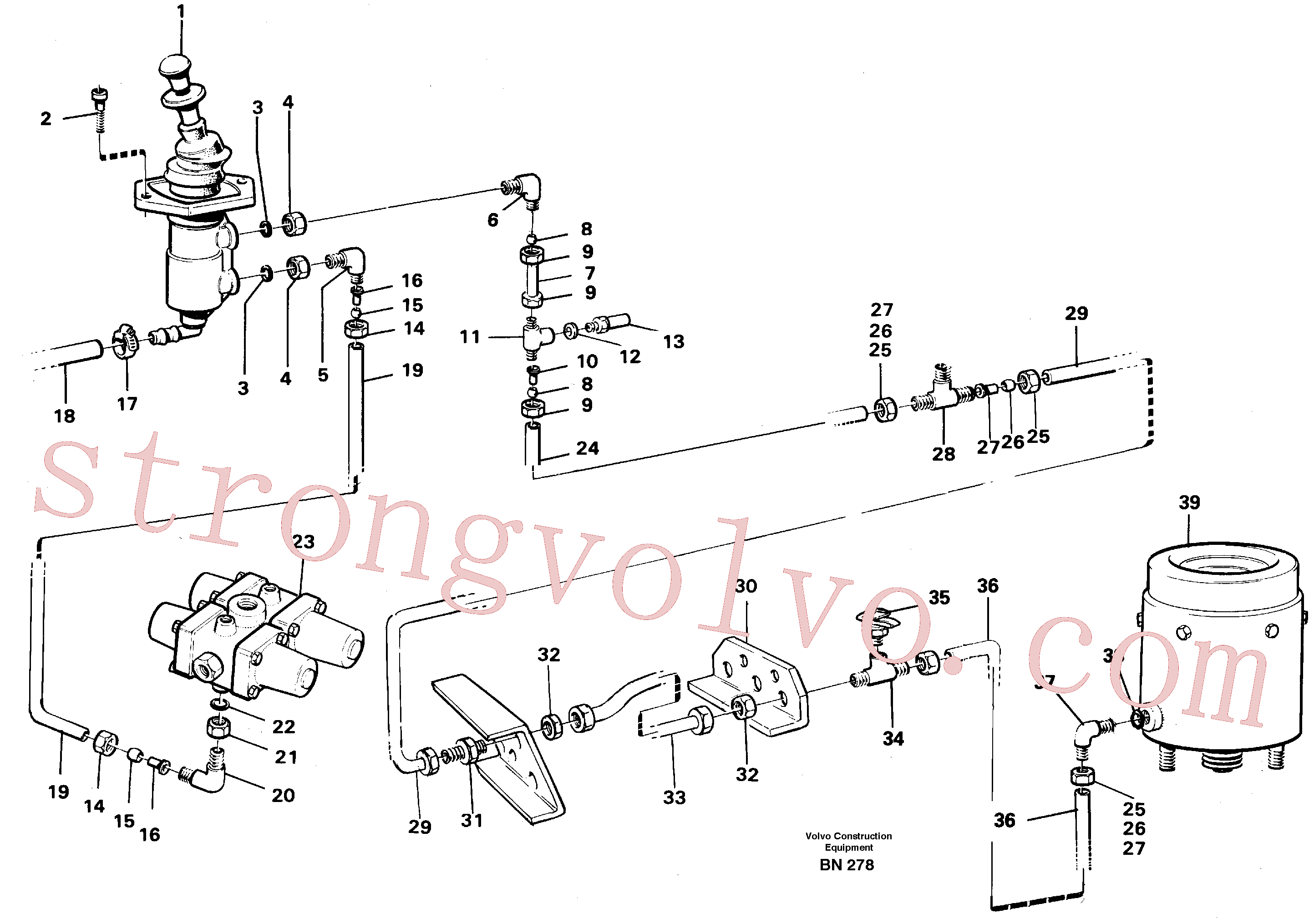 Volvo VOE947361 Parafuso Volvo Acessórios para escavadeira