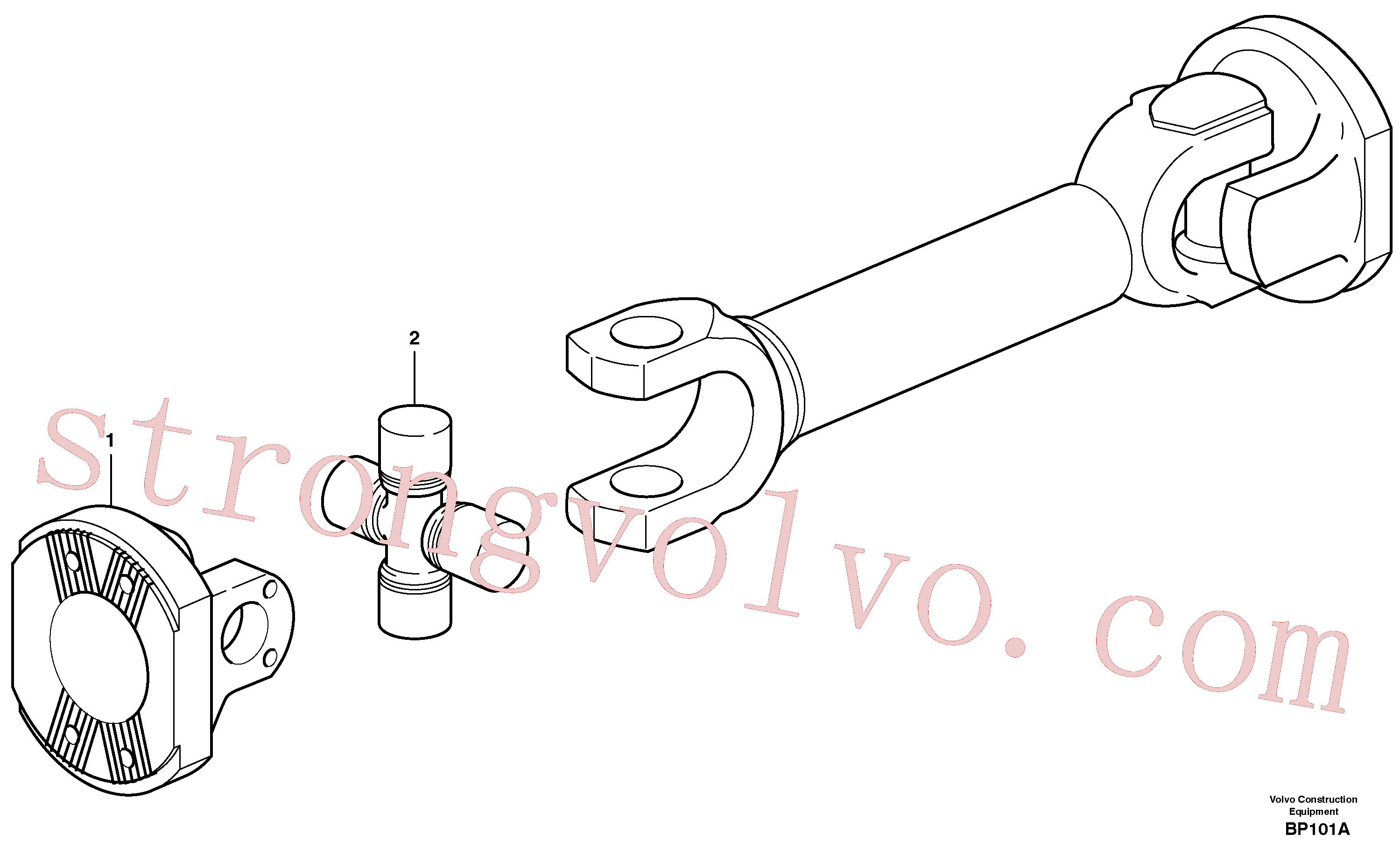 VOE11701300 Volvo Veio de hélice(BP101A Montagem)