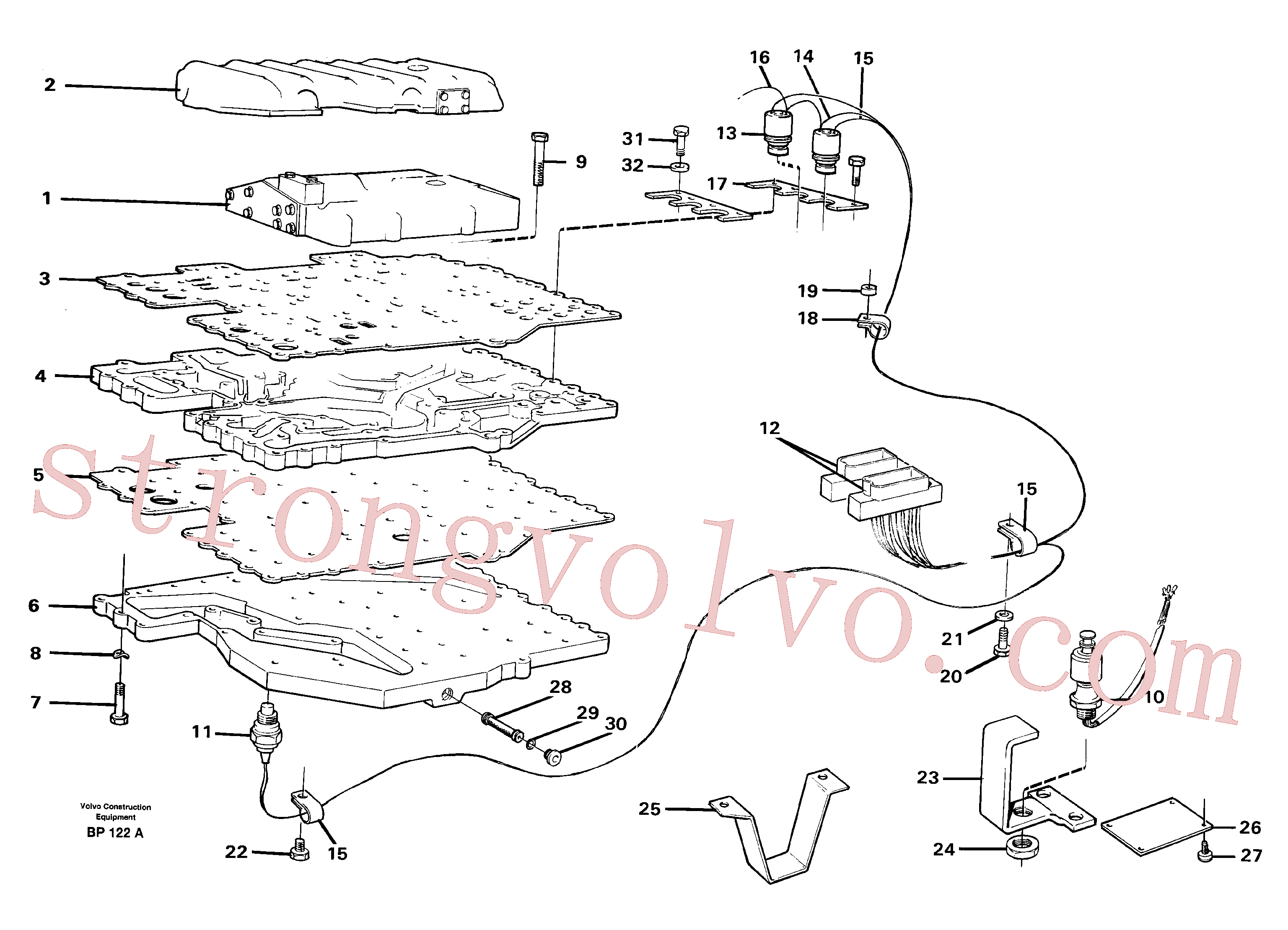 Atacado VOE1545269 Luva espaçadora Volvo escavadeira