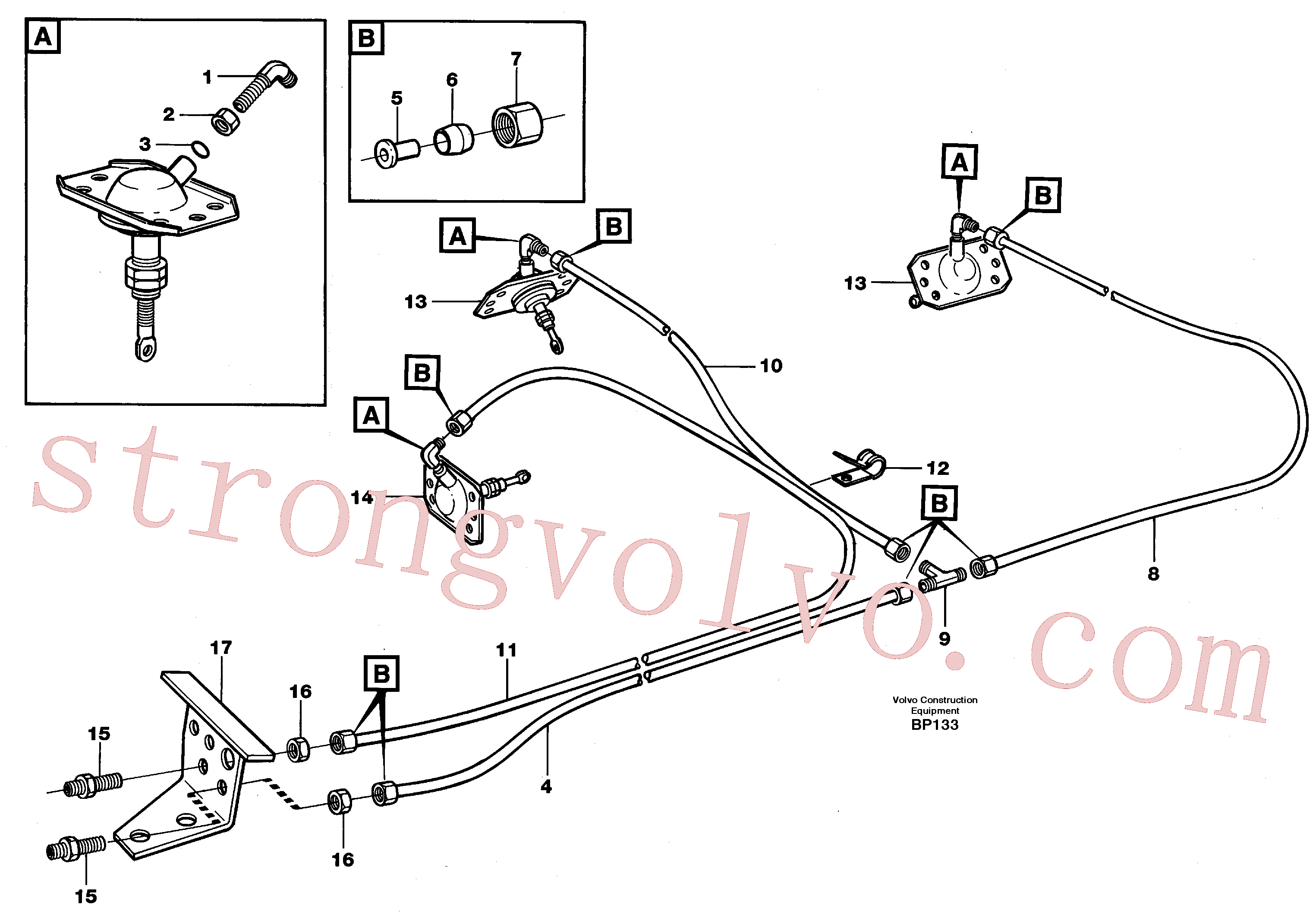 China Made VOE945916 Cotovelo Volvo Acessórios para escavadeira