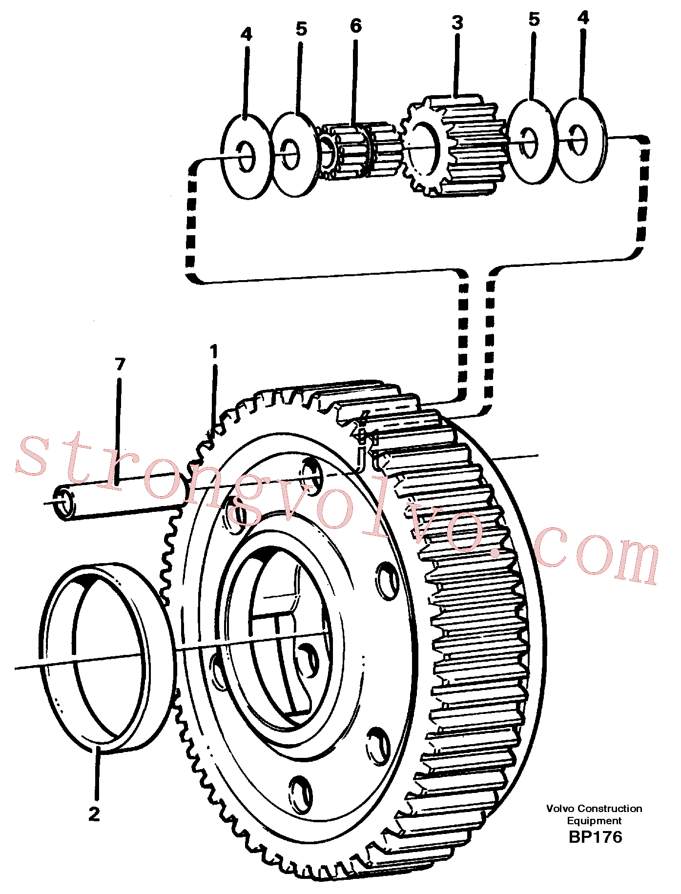 VOE11036944 Volvo Kit de planetários, estágio 5(BP176 Montagem)