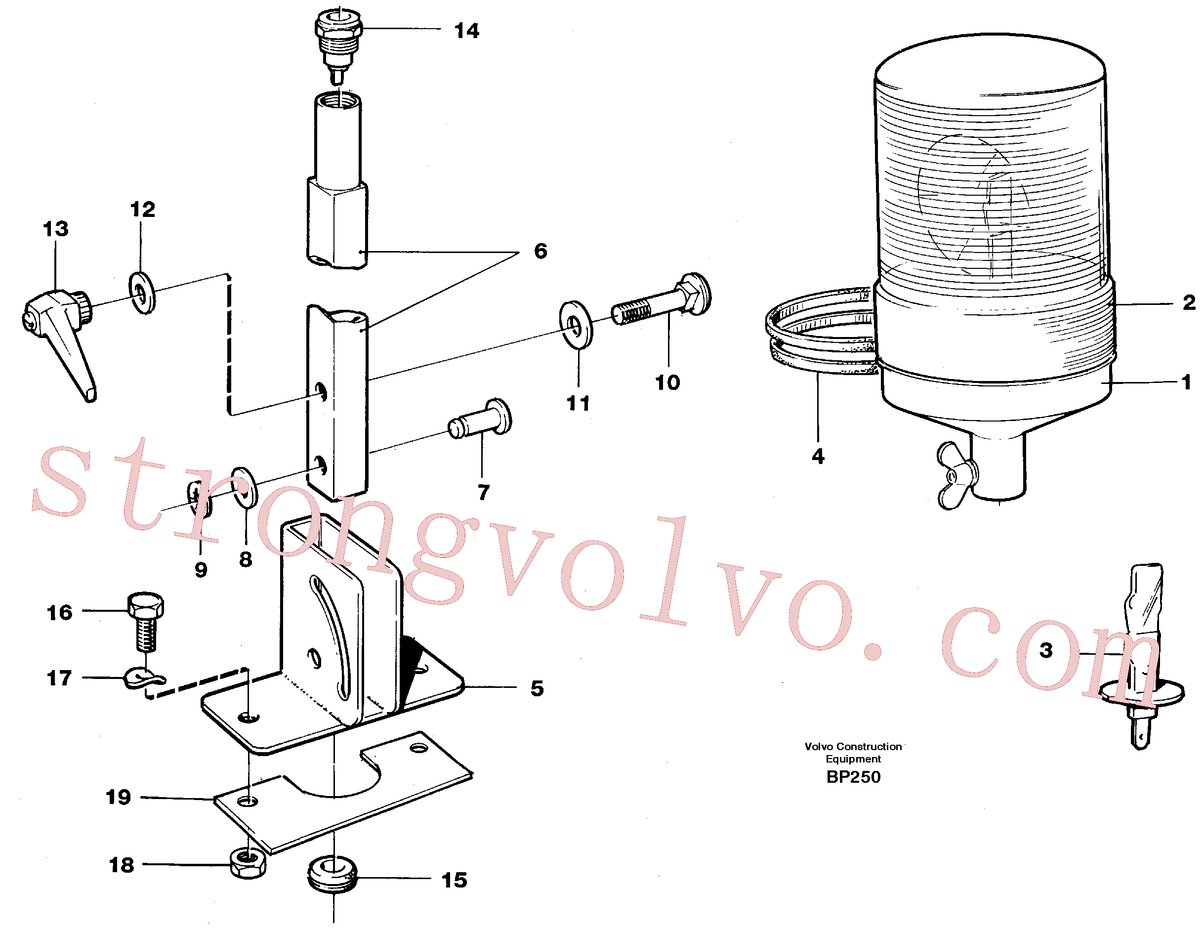 VOE955899 Volvo Farol rotativo(BP250 Montagem)