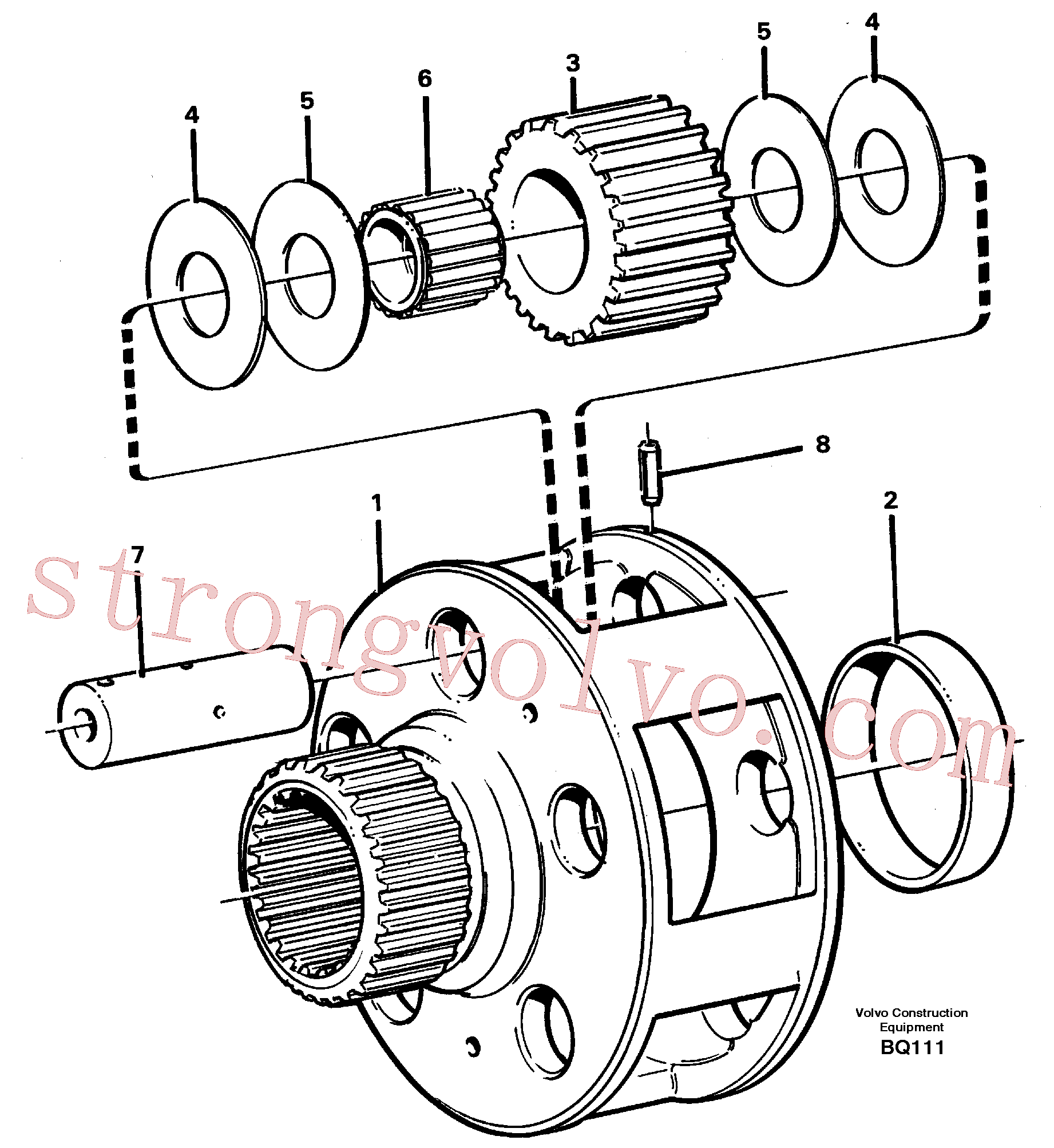 VOE11036758 Volvo Kit de planetários, estágio 4(BQ111 Montagem)