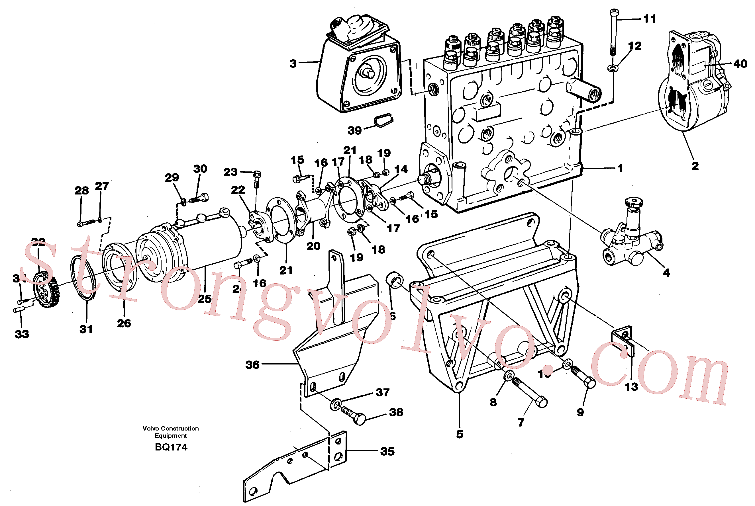 Volvo Acessórios para escavadeira VOE960689 Parafuso Acessórios