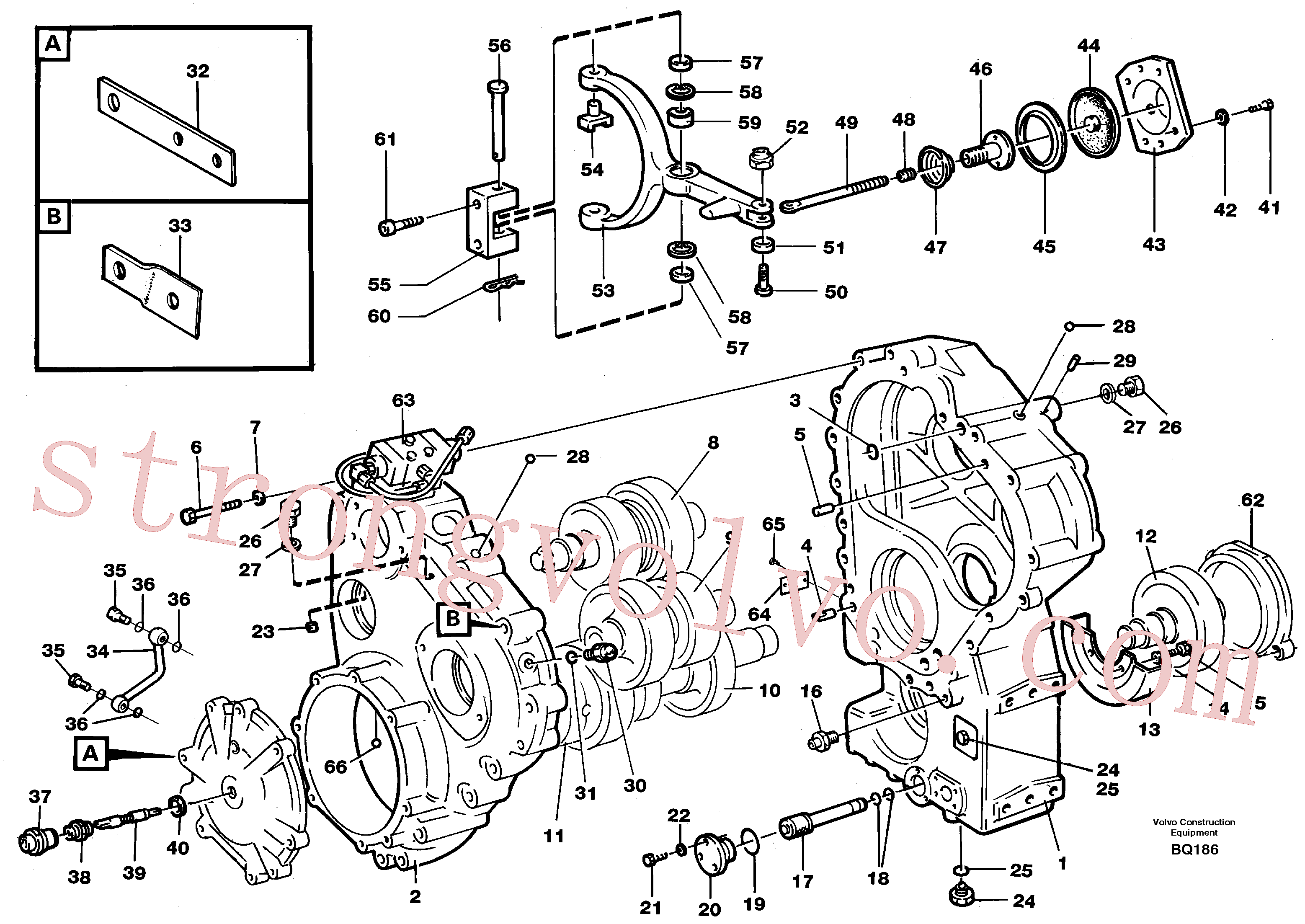 VOE11037985 Volvo Caixa de velocidades de transferência(BQ186 Montagem)