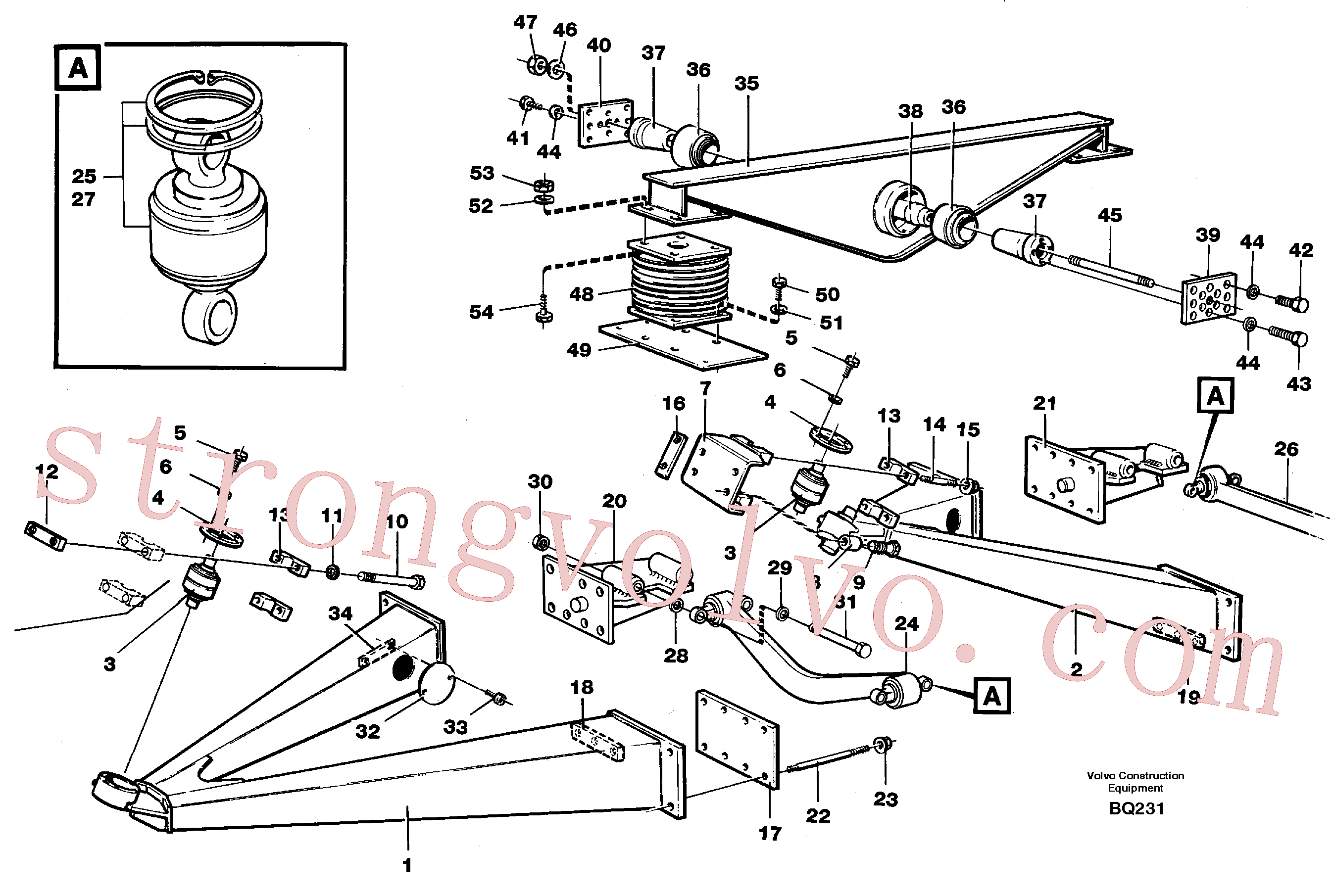VOE13963344 Volvo Bogie(BQ231 Montagem)