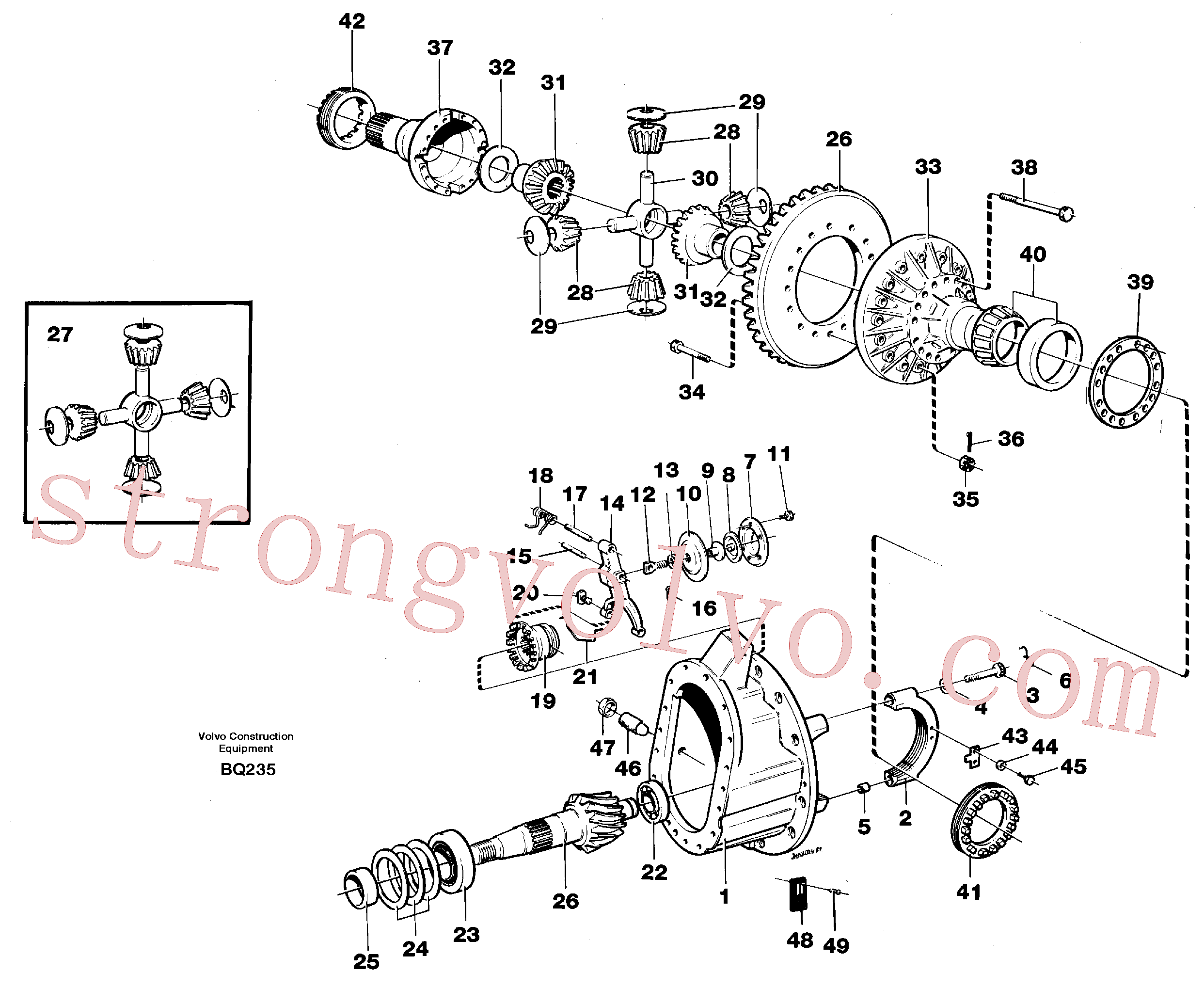 VOE7383988 Volvo Transmissão final(BQ235 Montagem)