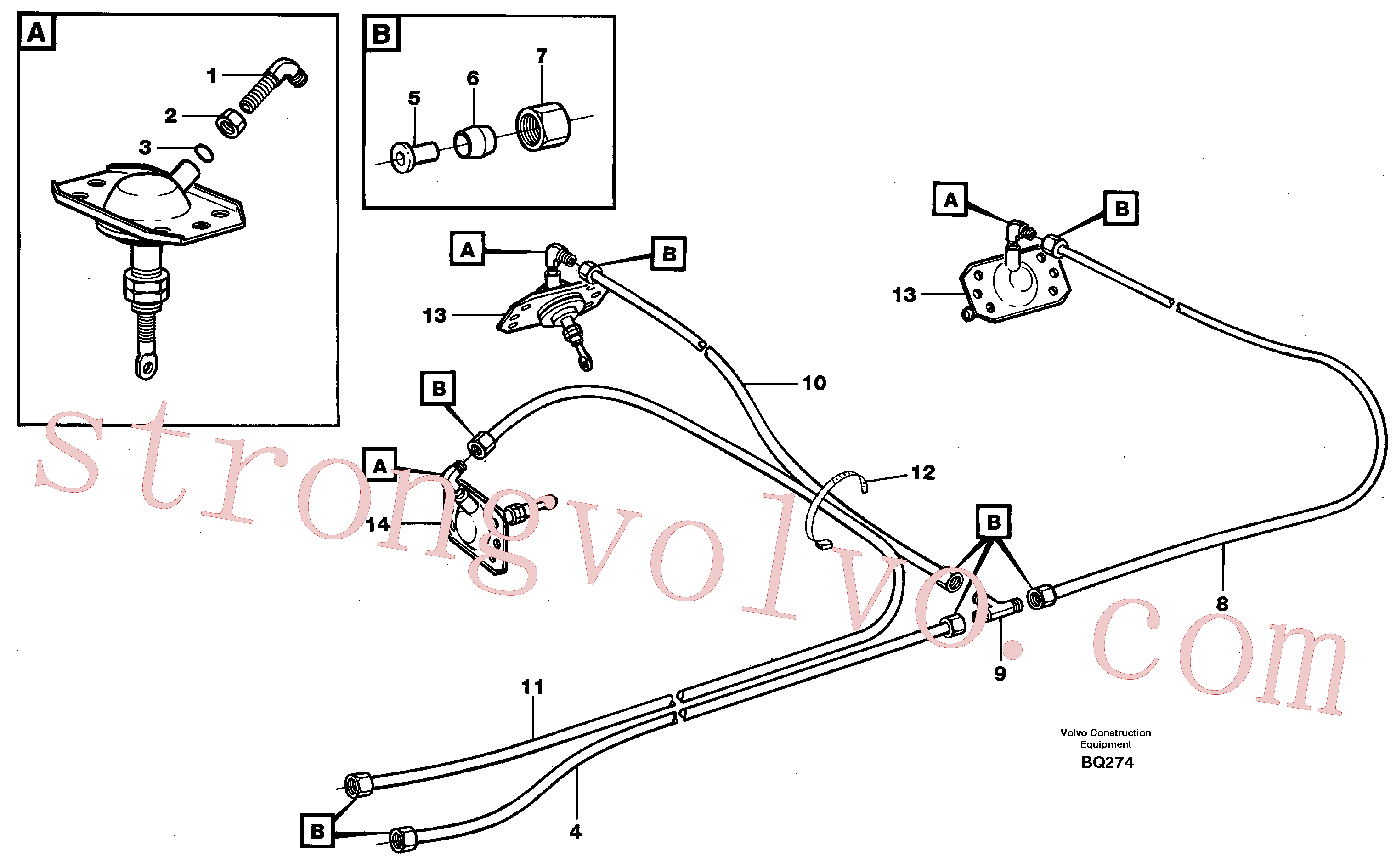 Volvo Montagem VOE967975 Tubo Acessórios