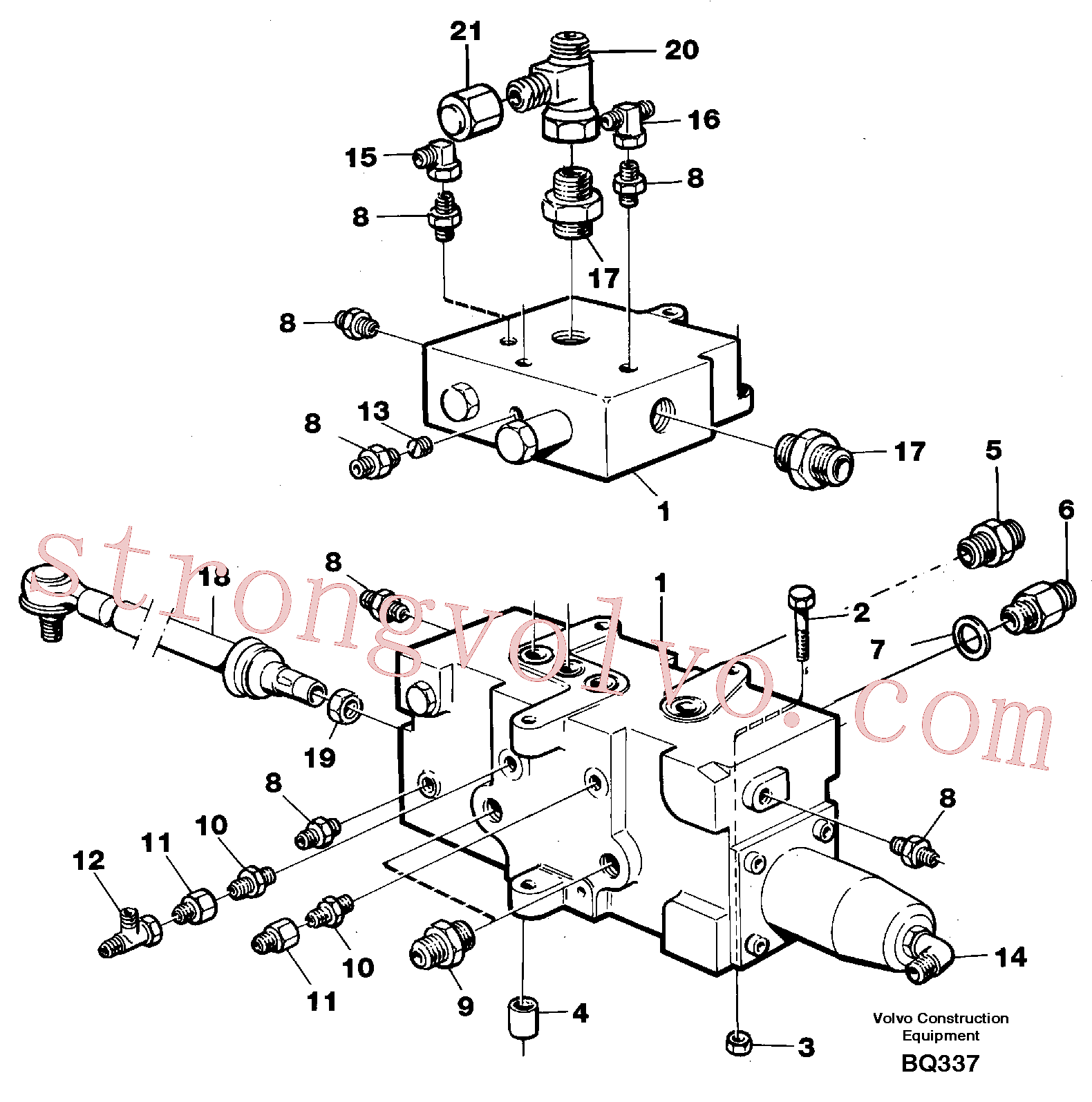 PJ4040245 Volvo Válvula de comando com acessórios(BQ337 Montagem)