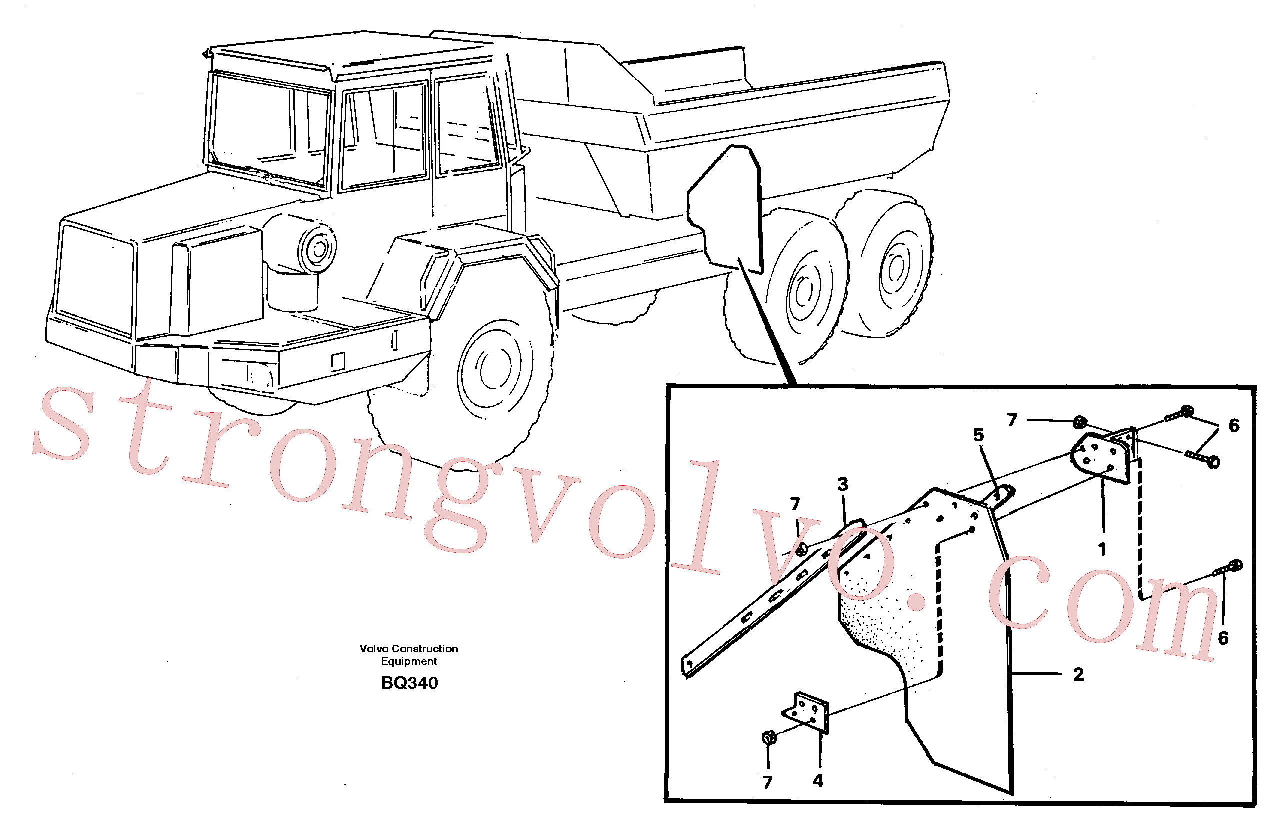 VOE13965185 Volvo Pára-lamas, unidade de carga(BQ340 Montagem)