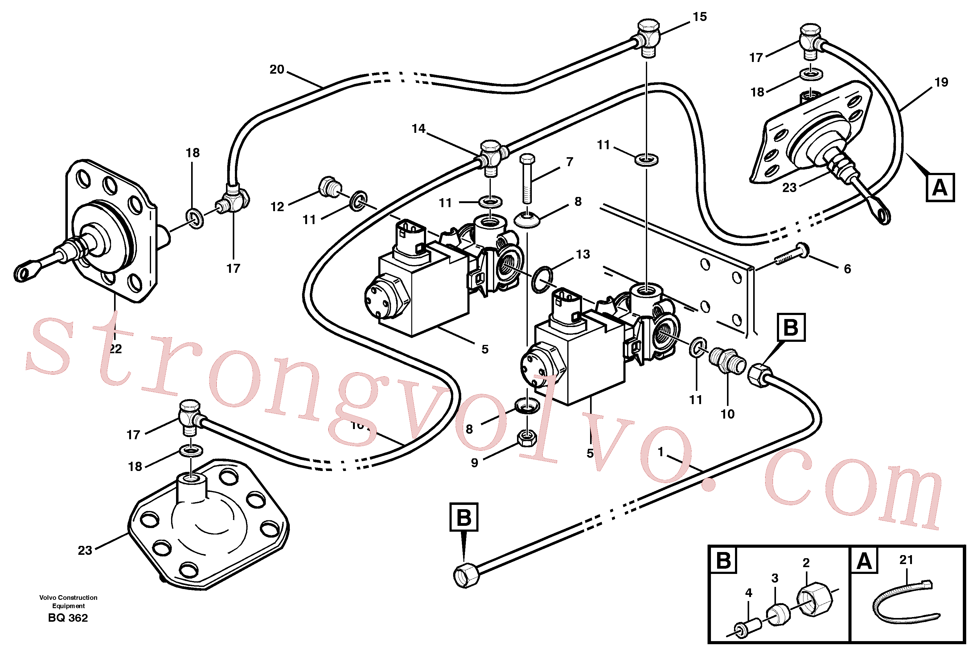 VOE967975 Volvo Sistema pneumático, 6x6 e bloqueio do diferencial, unidade de carga(BQ362 Montagem)
