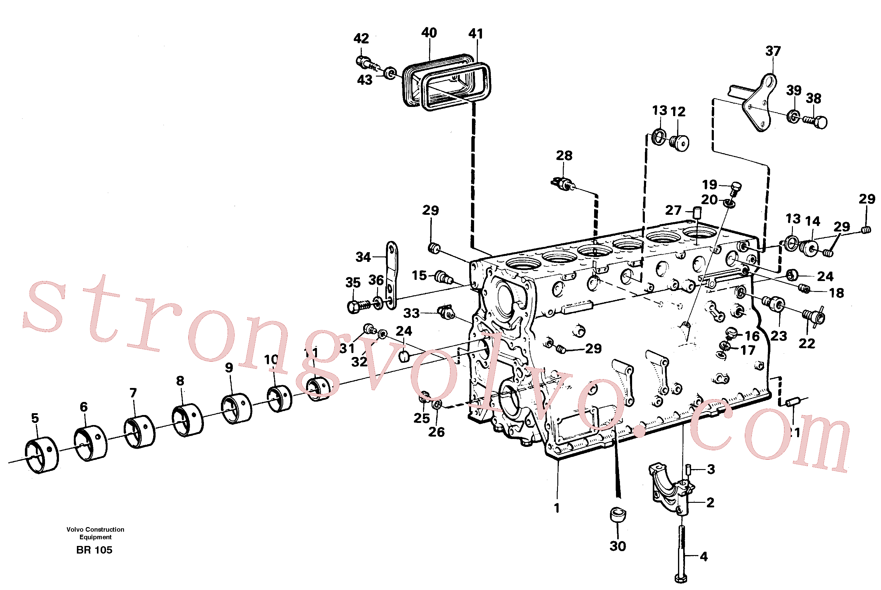 VOE955562 Volvo Bloco do motor(BR105 Montagem)