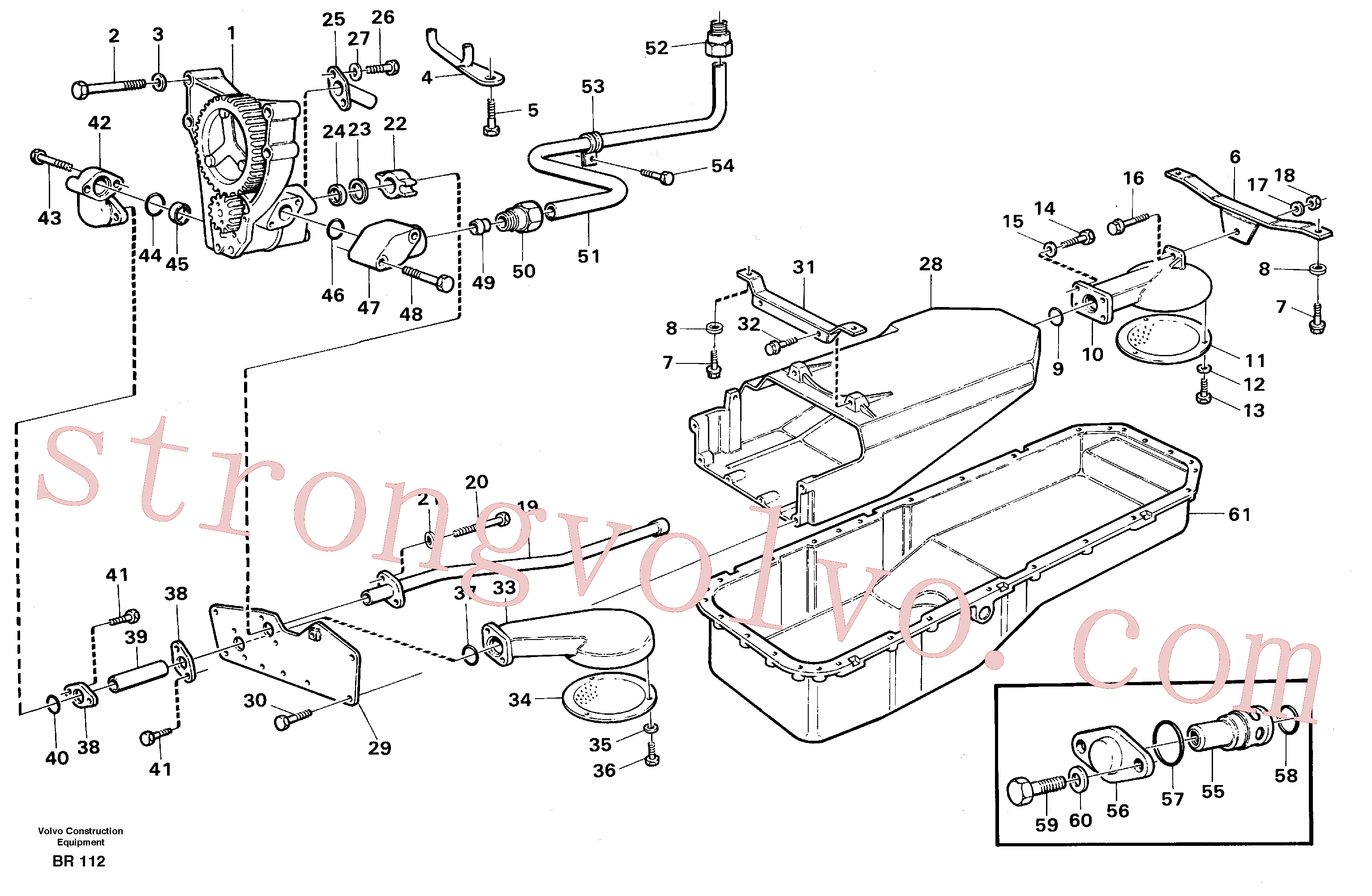 China Made VOE955268 Parafuso sextavado Volvo Acessórios para escavadeira
