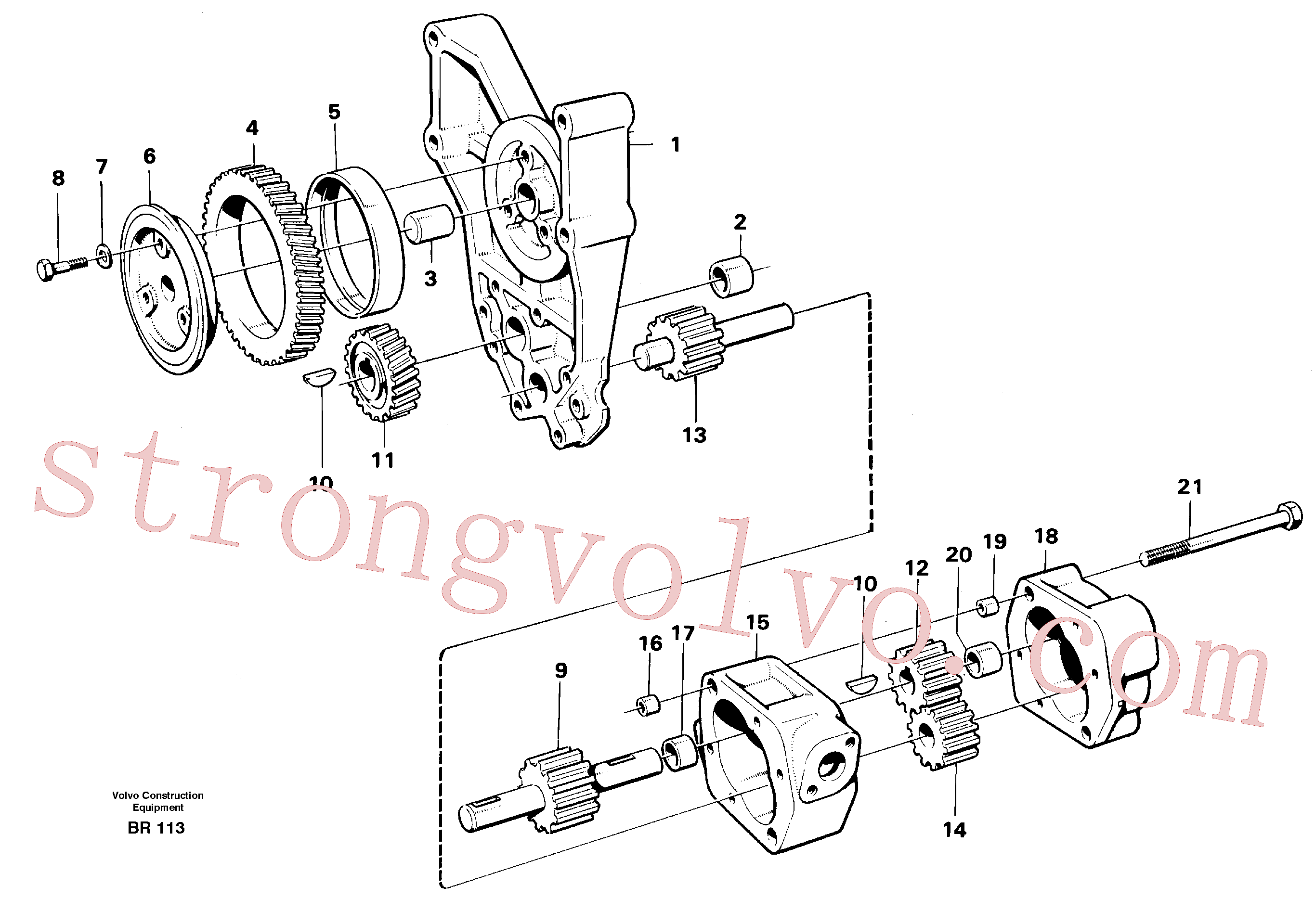 VOE940186 Volvo Bomba de óleo(BR113 Montagem)