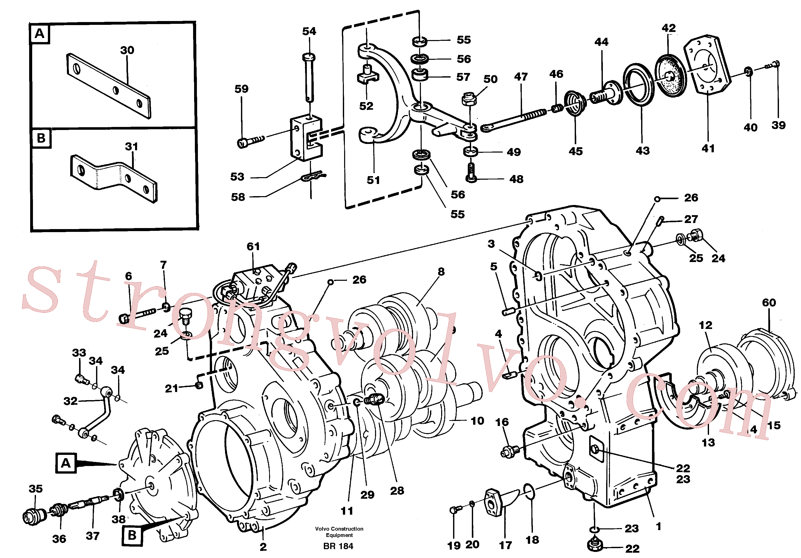VOE11037985 Volvo Caixa de velocidades de transferência(BR184 Montagem)