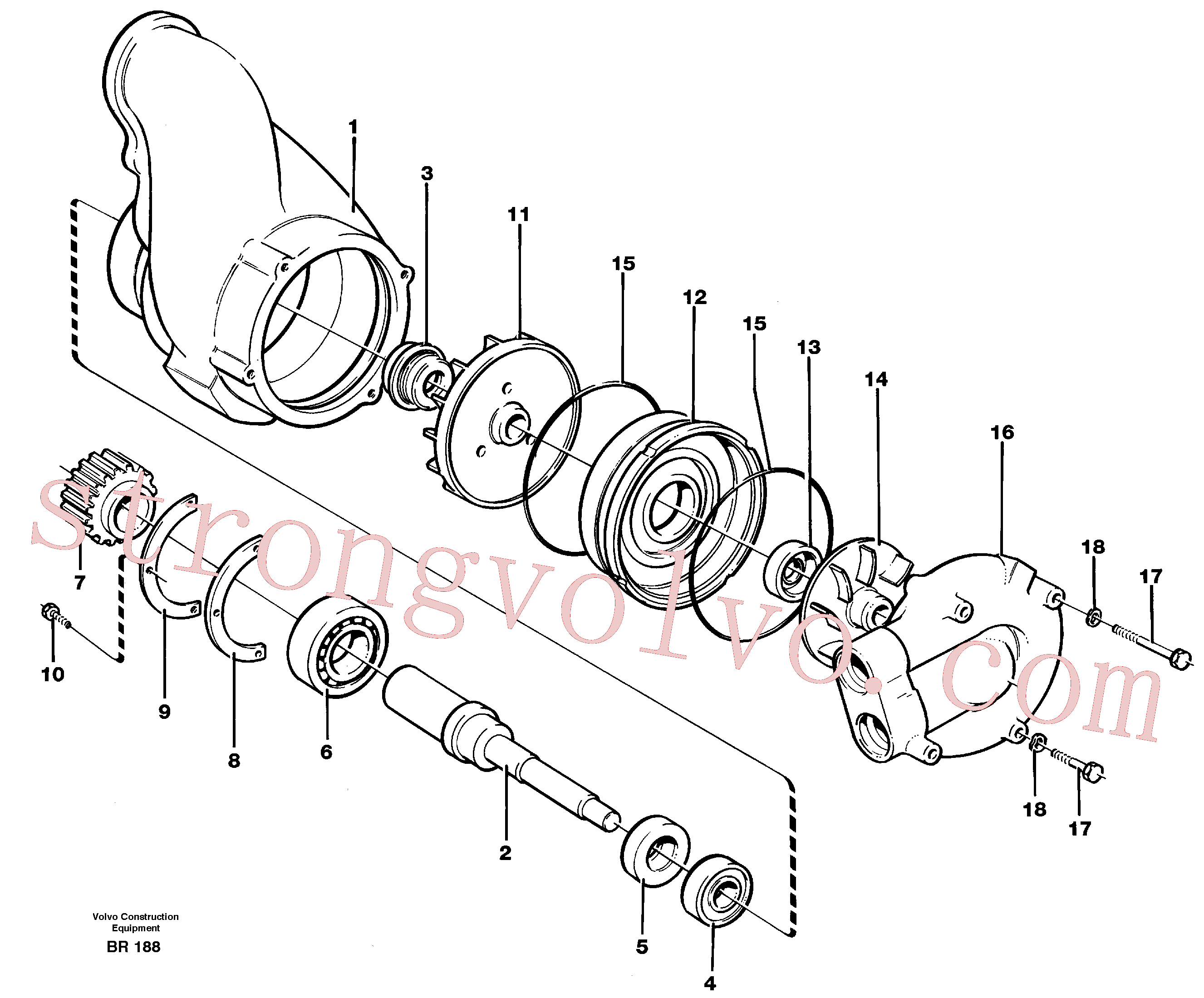 Volvo Montagem VOE940100 Parafuso sextavado Acessórios