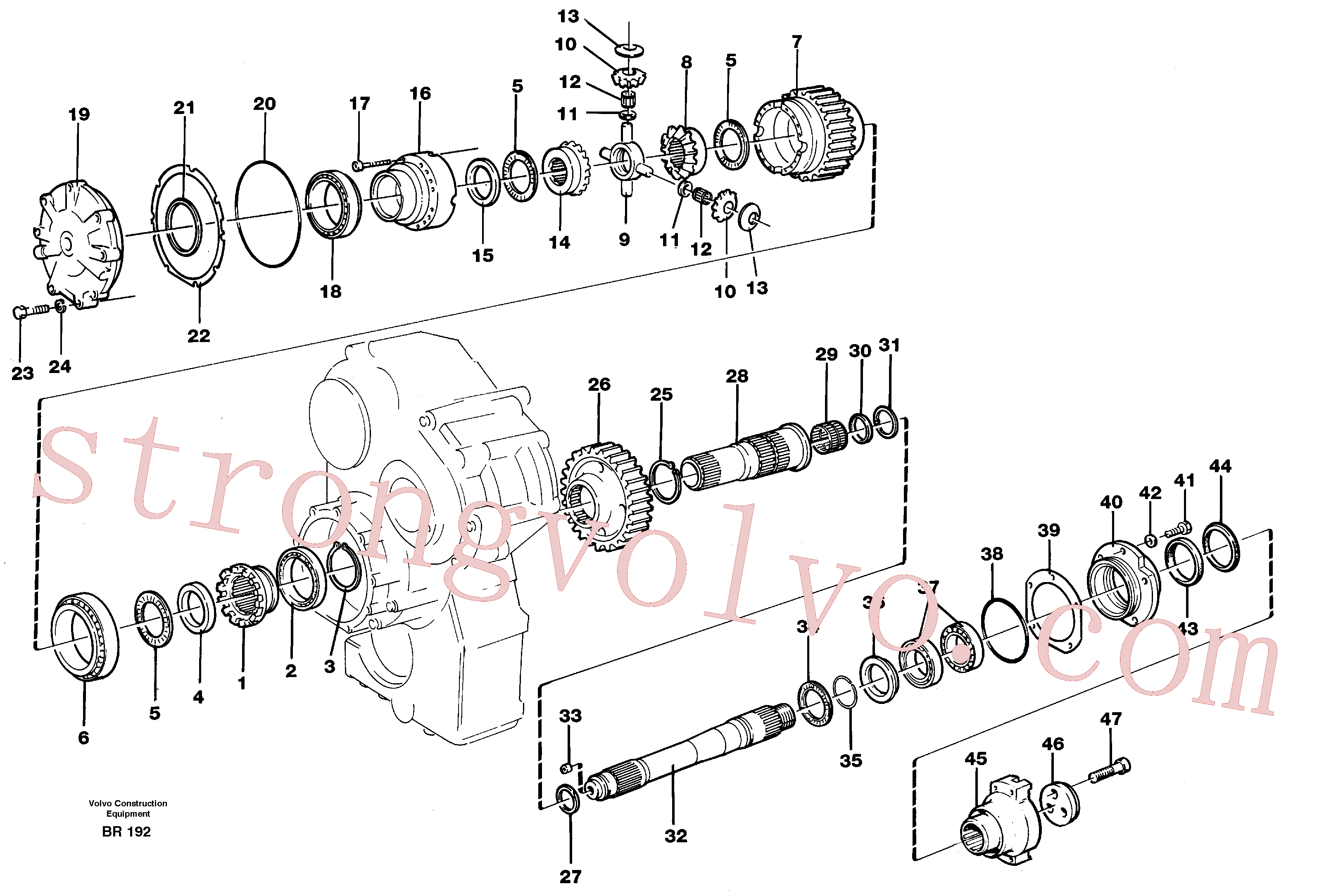 VOE914492 Volvo Veio do eixo com diferencial(BR192 Montagem)