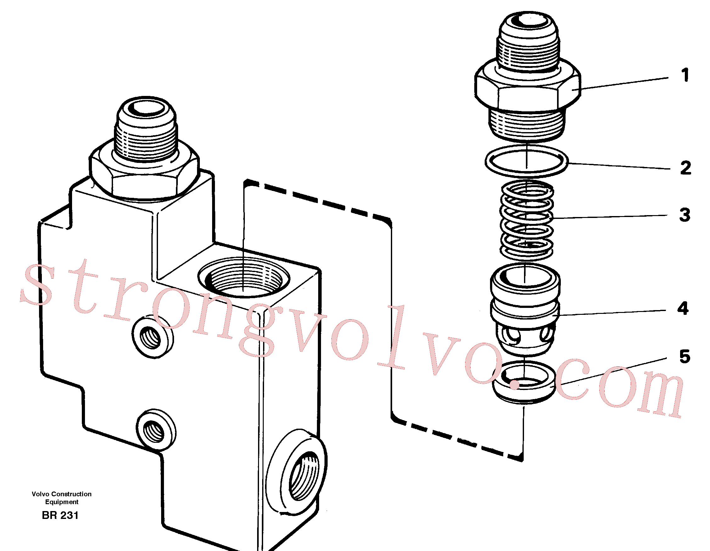 VOE4821795 Volvo Válvula de retenção(BR231 Montagem)