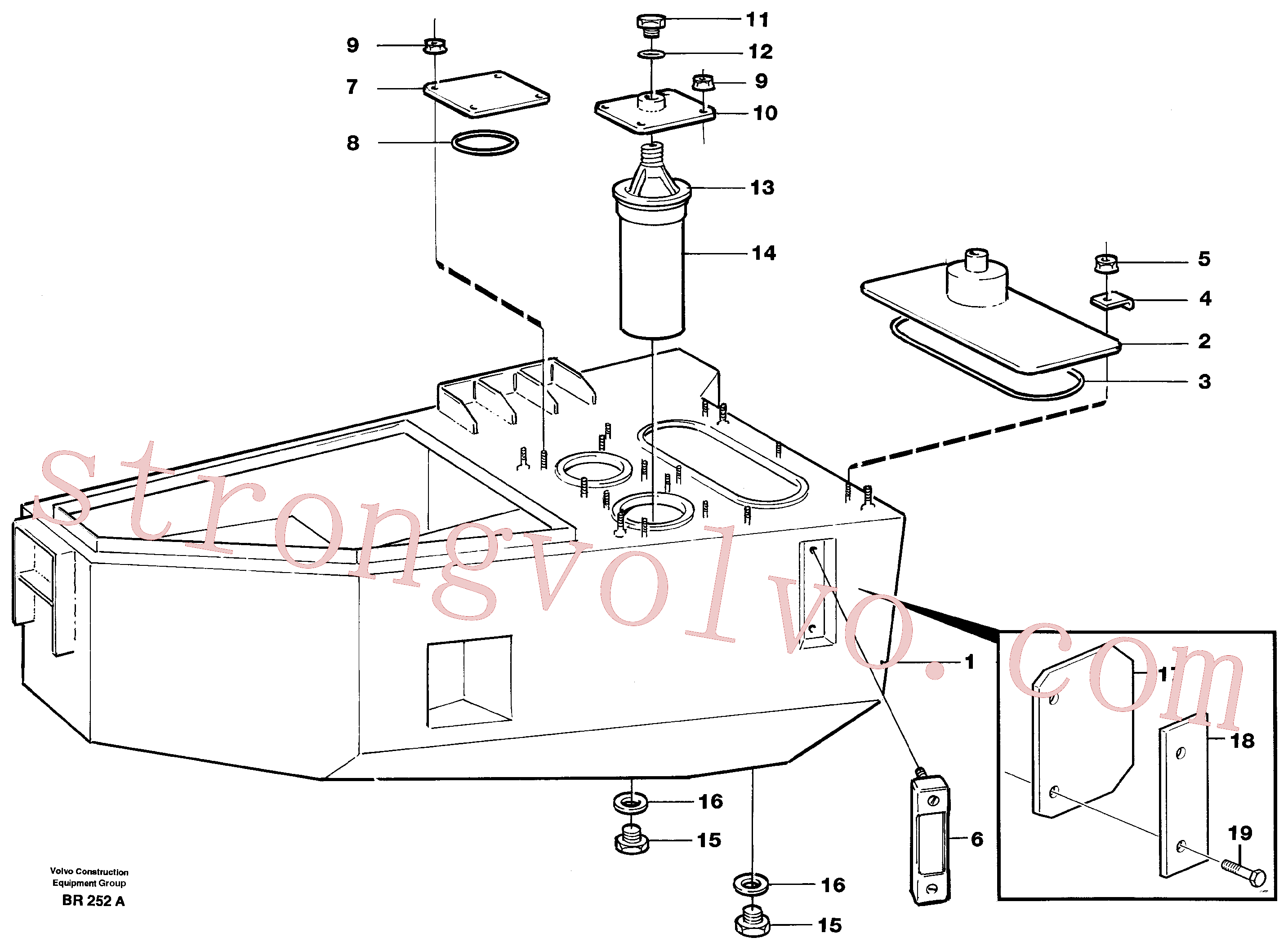 VOE14372277 Volvo Depósito de óleo hidráulico(BR252A Montagem)