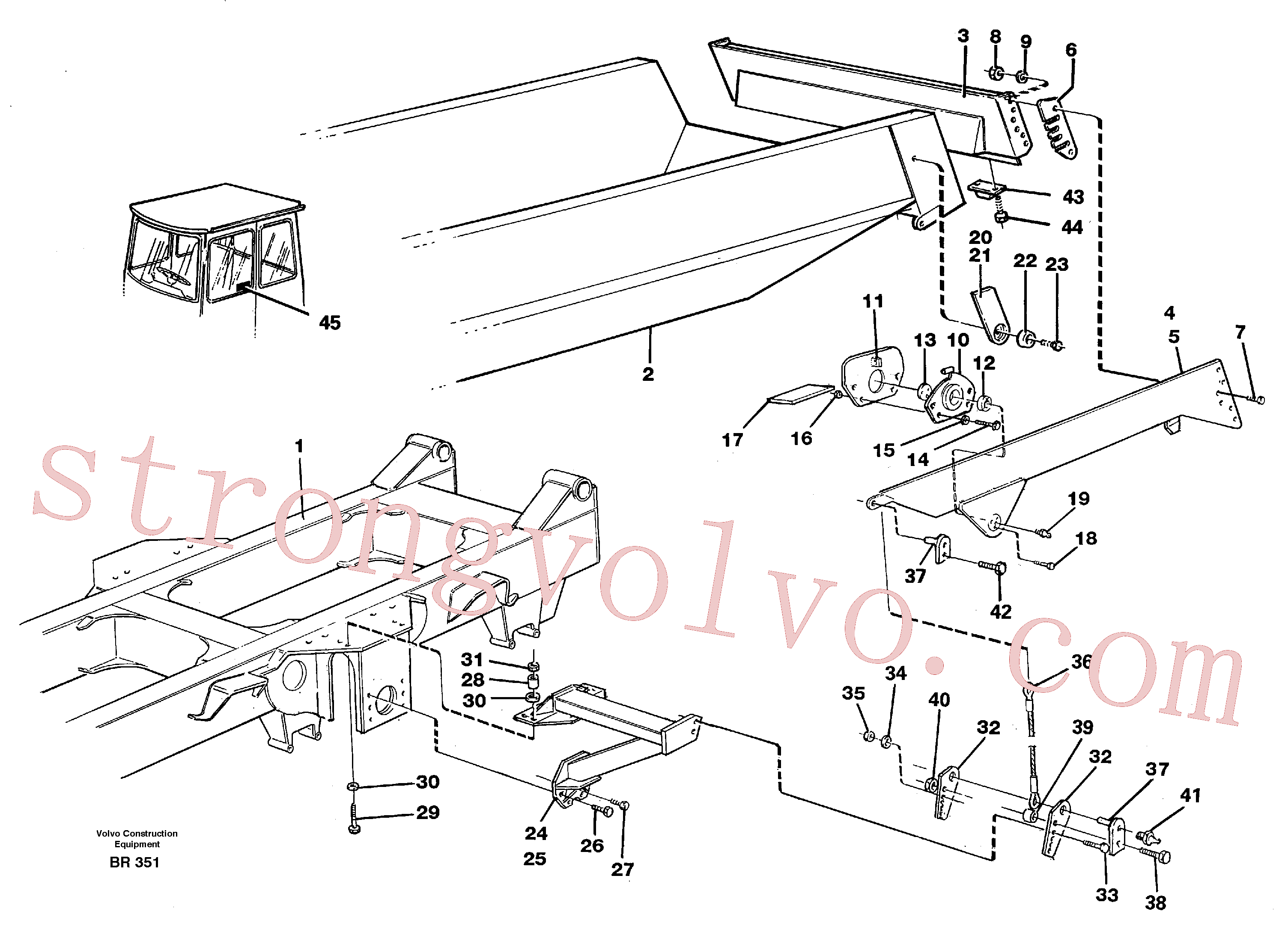 VOE955371 Volvo Taipal traseiro suspenso por cima(BR351 Montagem)