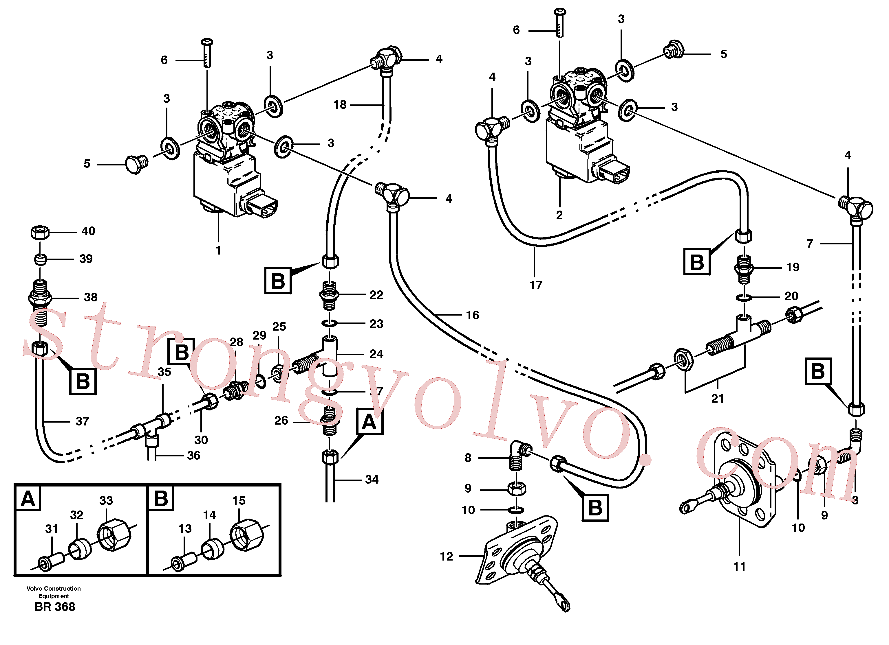 China Made VOE13966412 Niple Volvo Acessórios para escavadeira