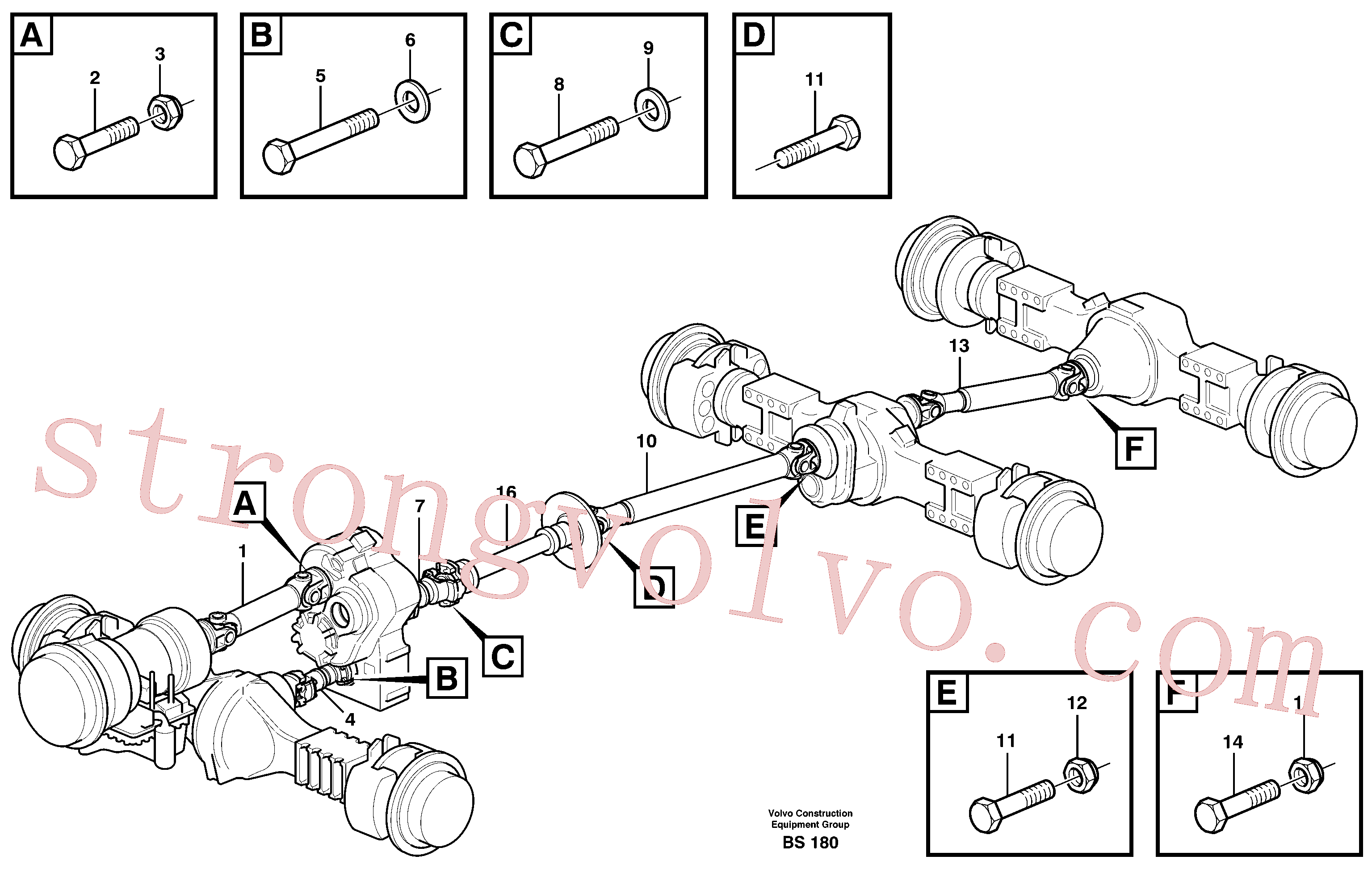 VOE15013308 Volvo Veios propulsores com acessórios(BS180 Montagem)