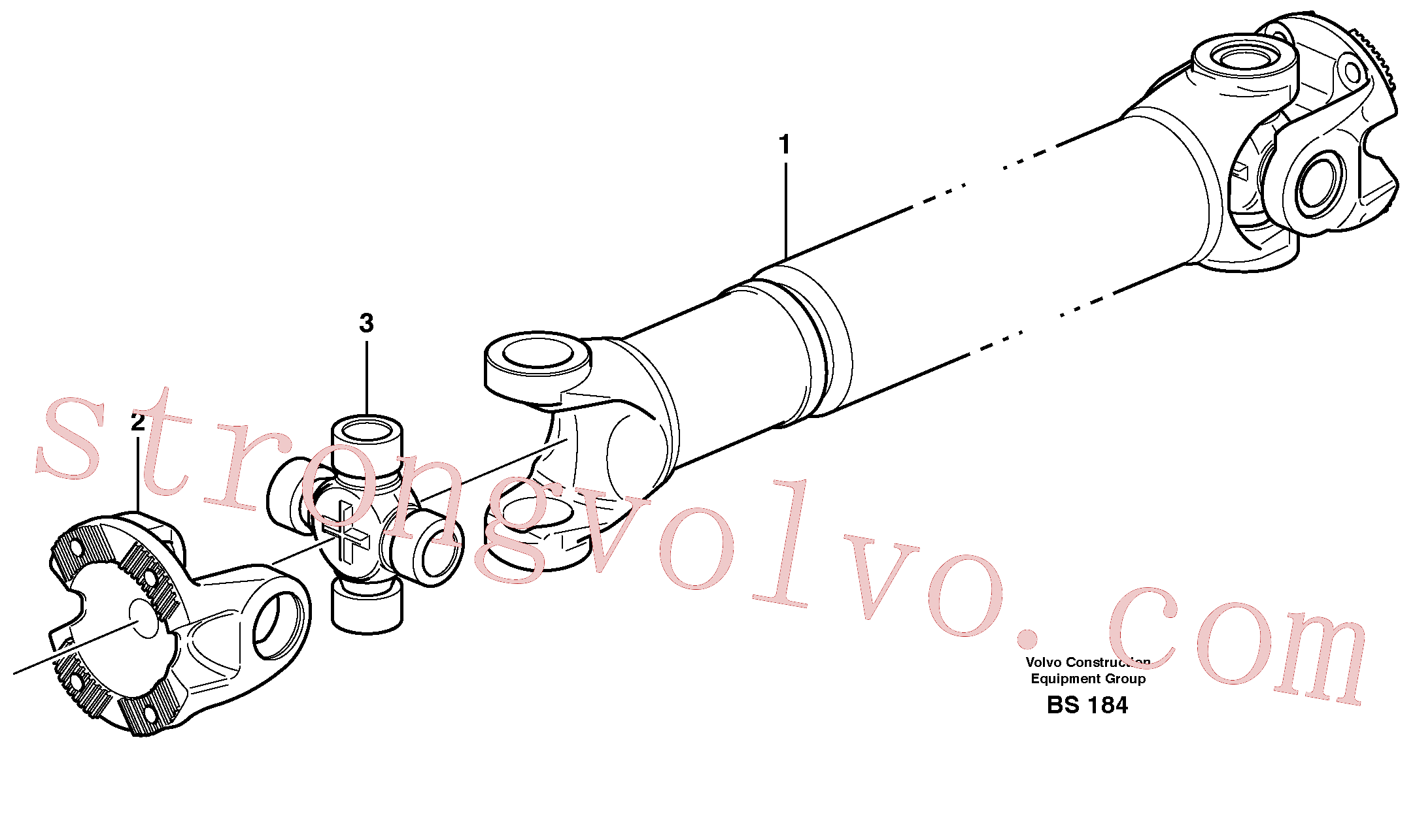 VOE11701300 Volvo Veio de hélice(BS184 Montagem)