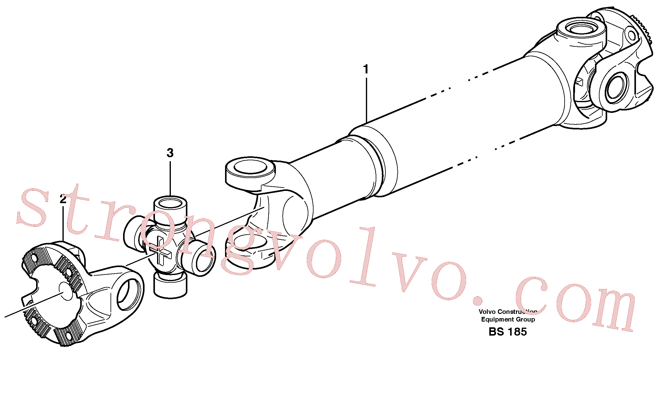 VOE1068247 Volvo Veio de hélice(BS185 Montagem)